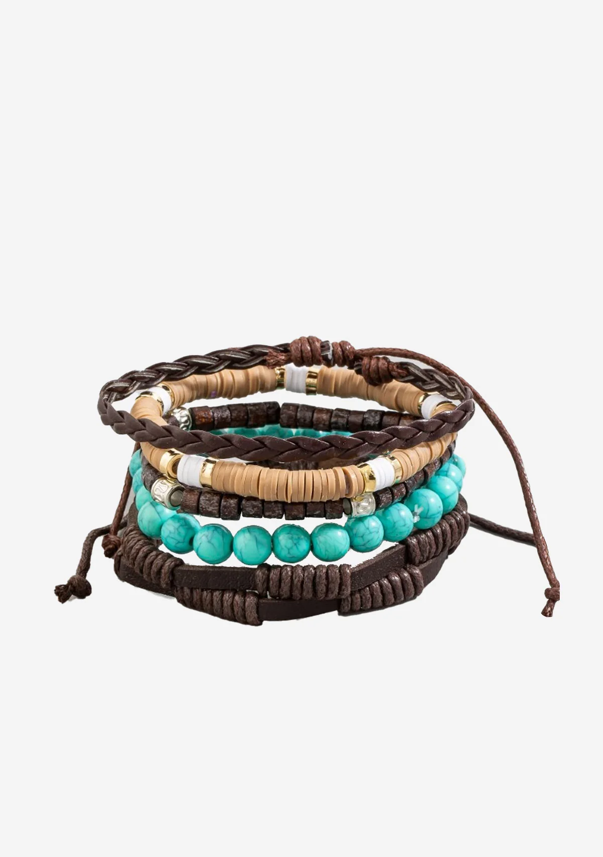Assorted Beads And Braids Bracelet