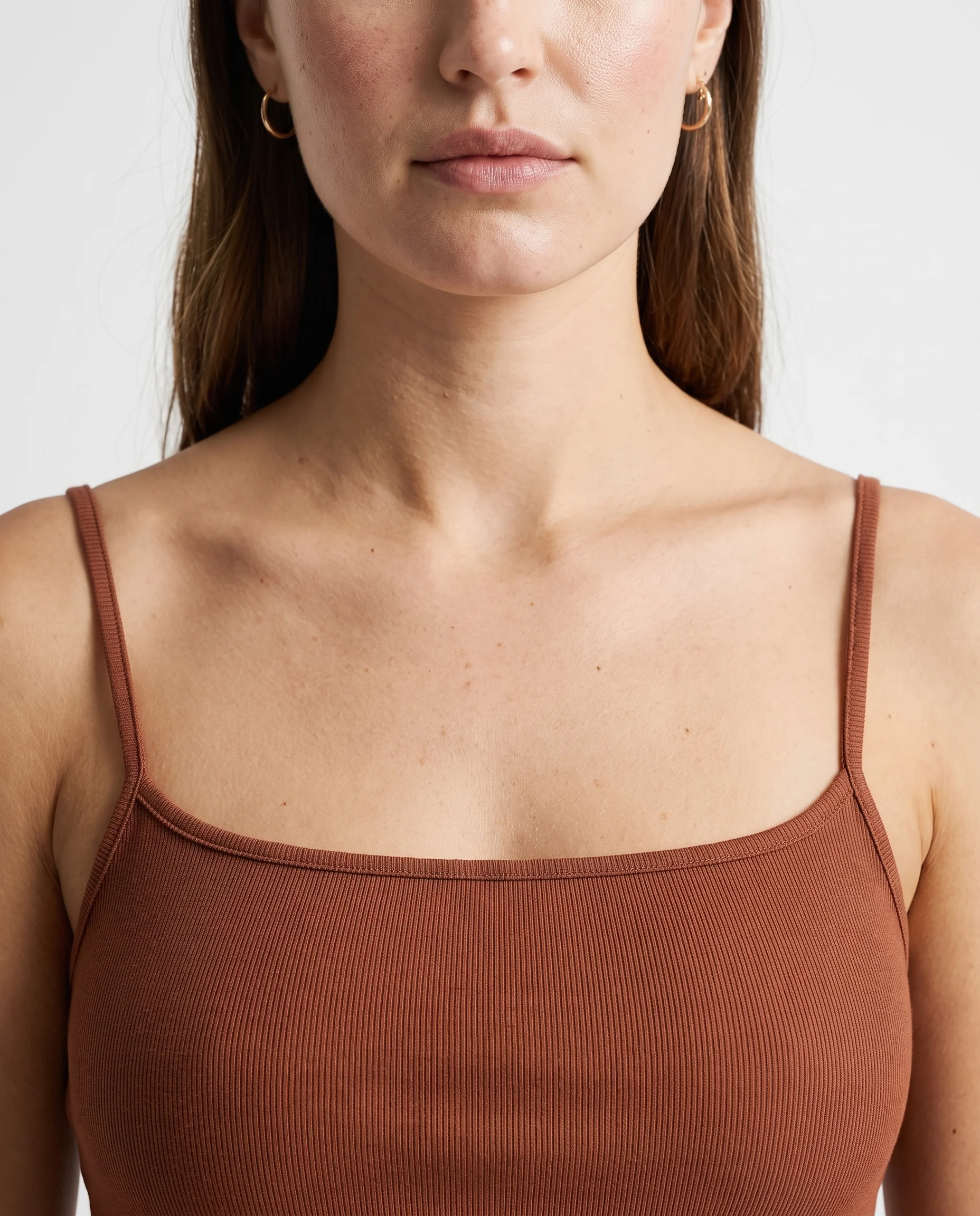 Basic Crop Tank Coffe Coffee - Image 3