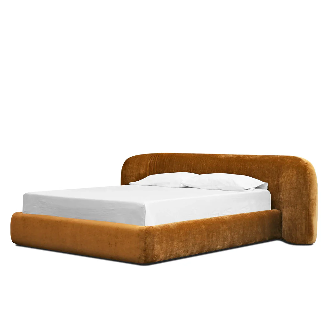 KURV Bed Queen Roasted Pumpkin Fabric