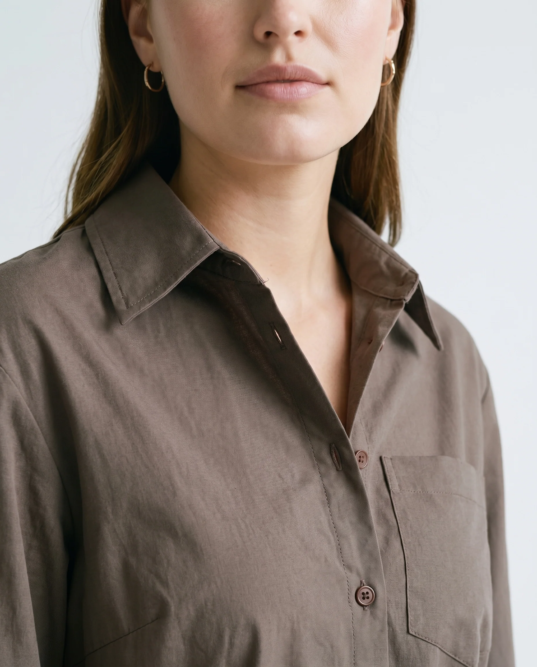 Belted Button Down Dress Olive/Green - Image 4