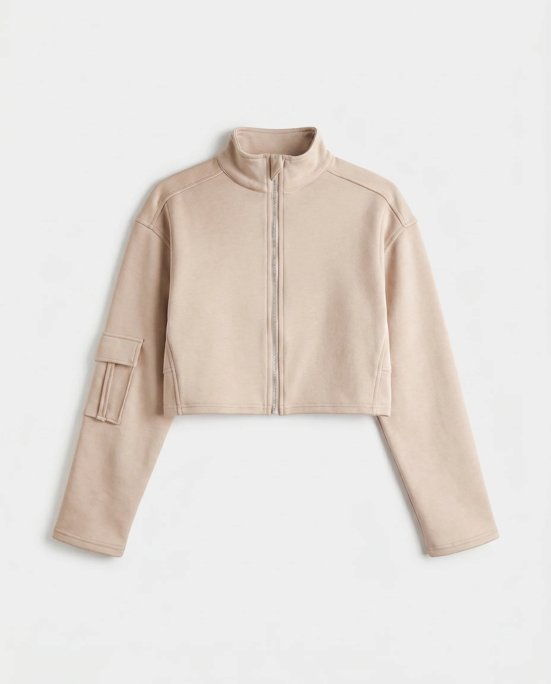 Bomber Jacket Beige - Image 5