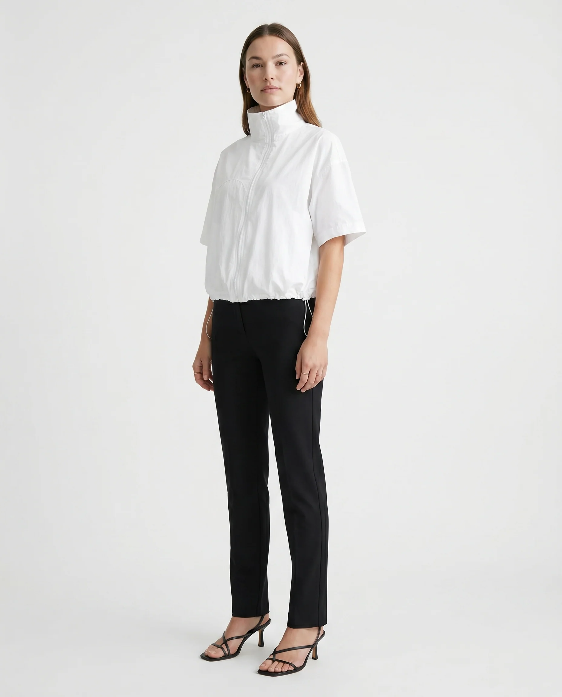 Boxy Short Sleeve Jacket White - Image 4