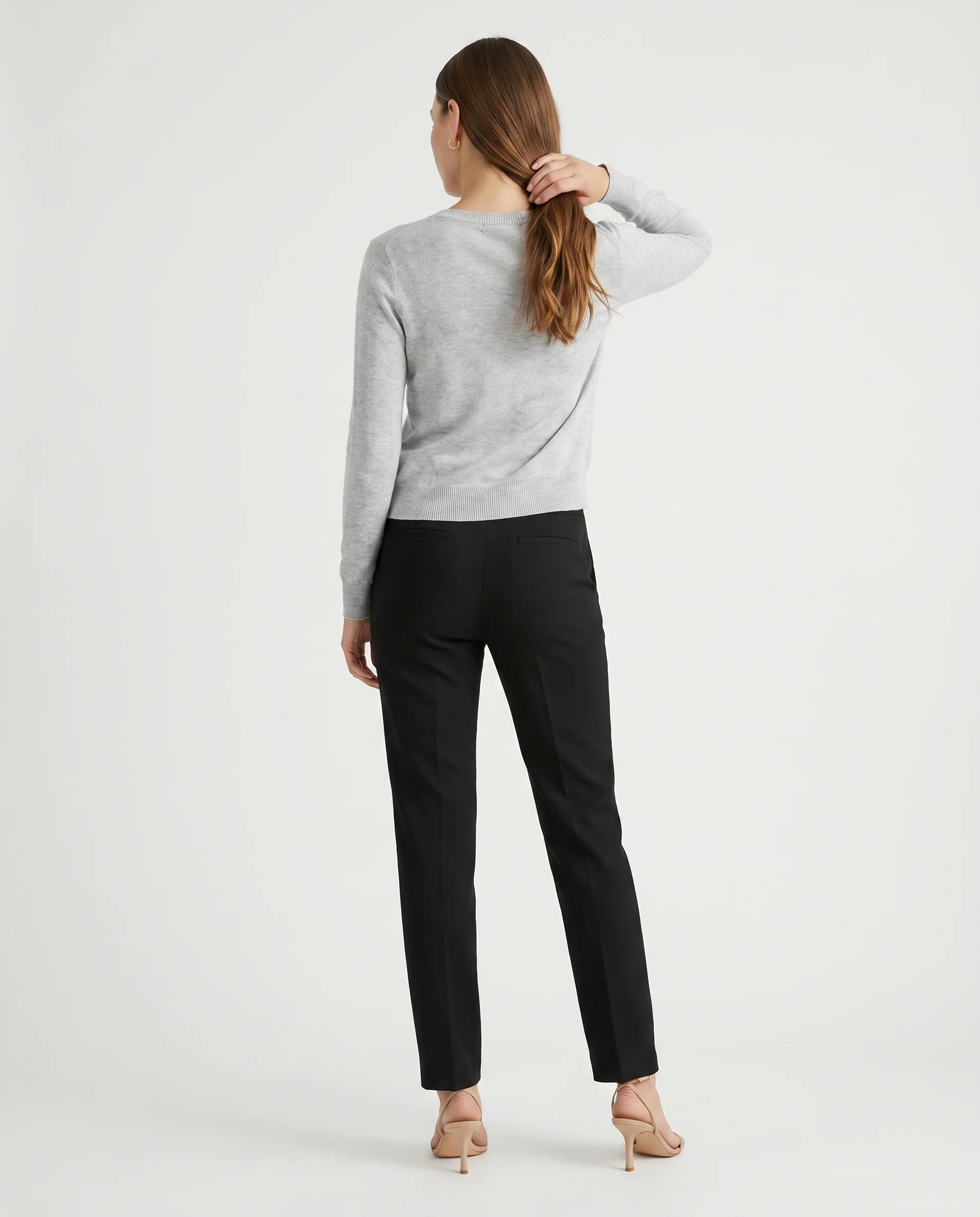 Classic Button Front Cardigan Gray - Image 4
