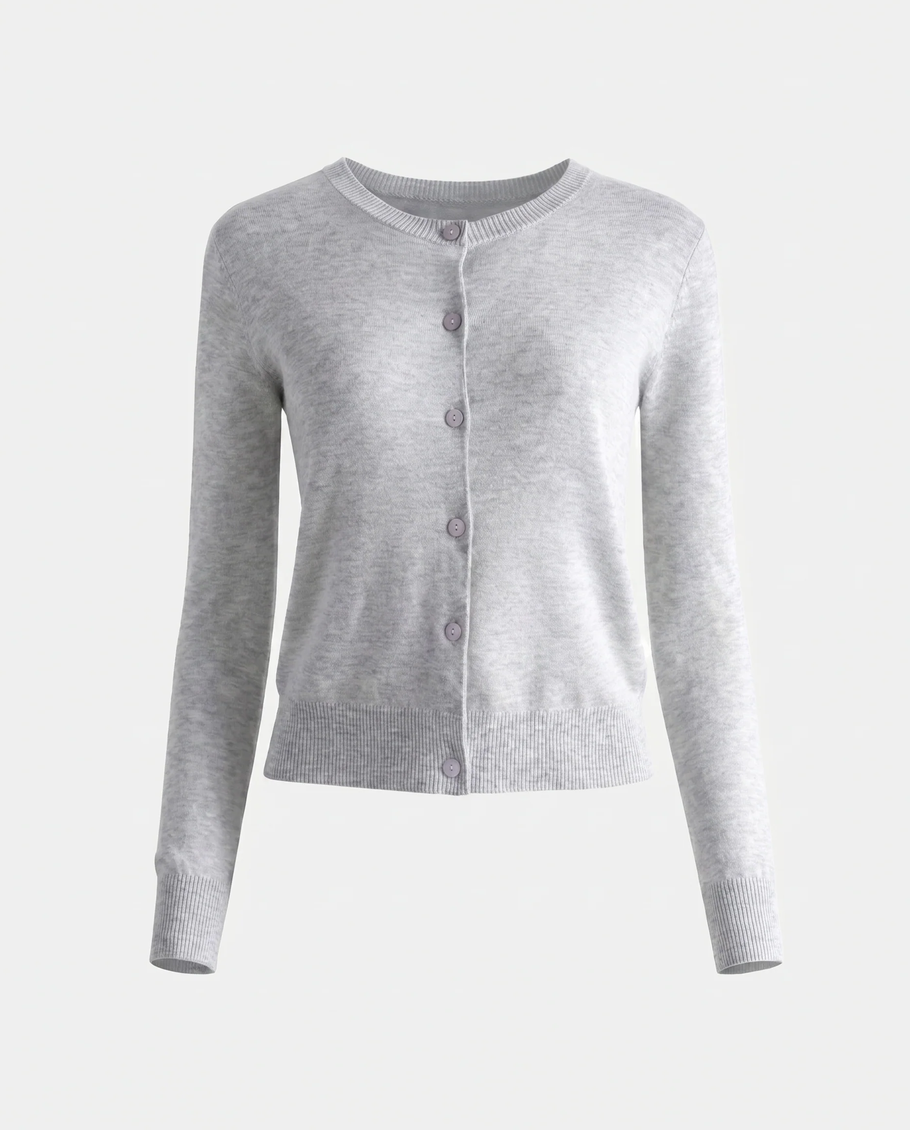 Classic Button Front Cardigan Gray - Image 6