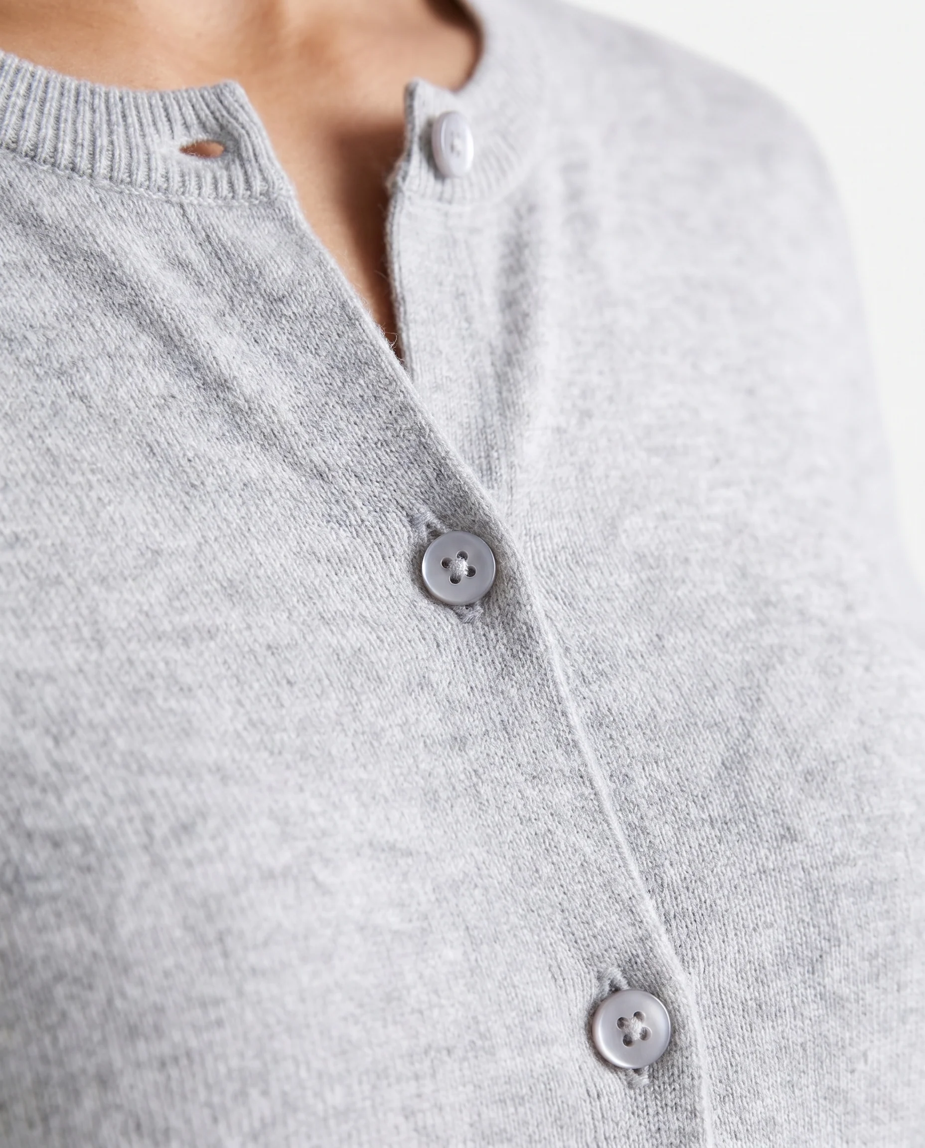 Classic Button Front Cardigan Gray - Image 7