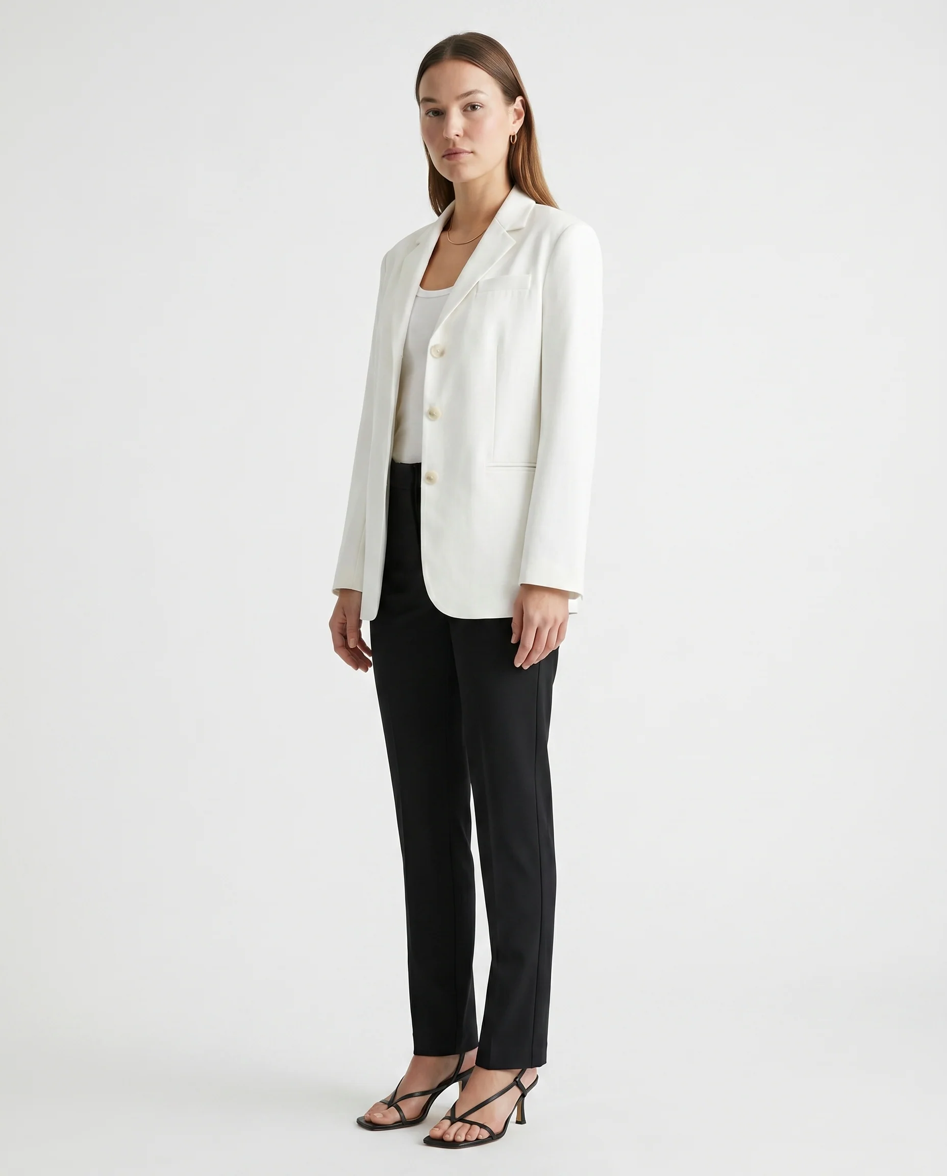 Classic Tailored Blazer White