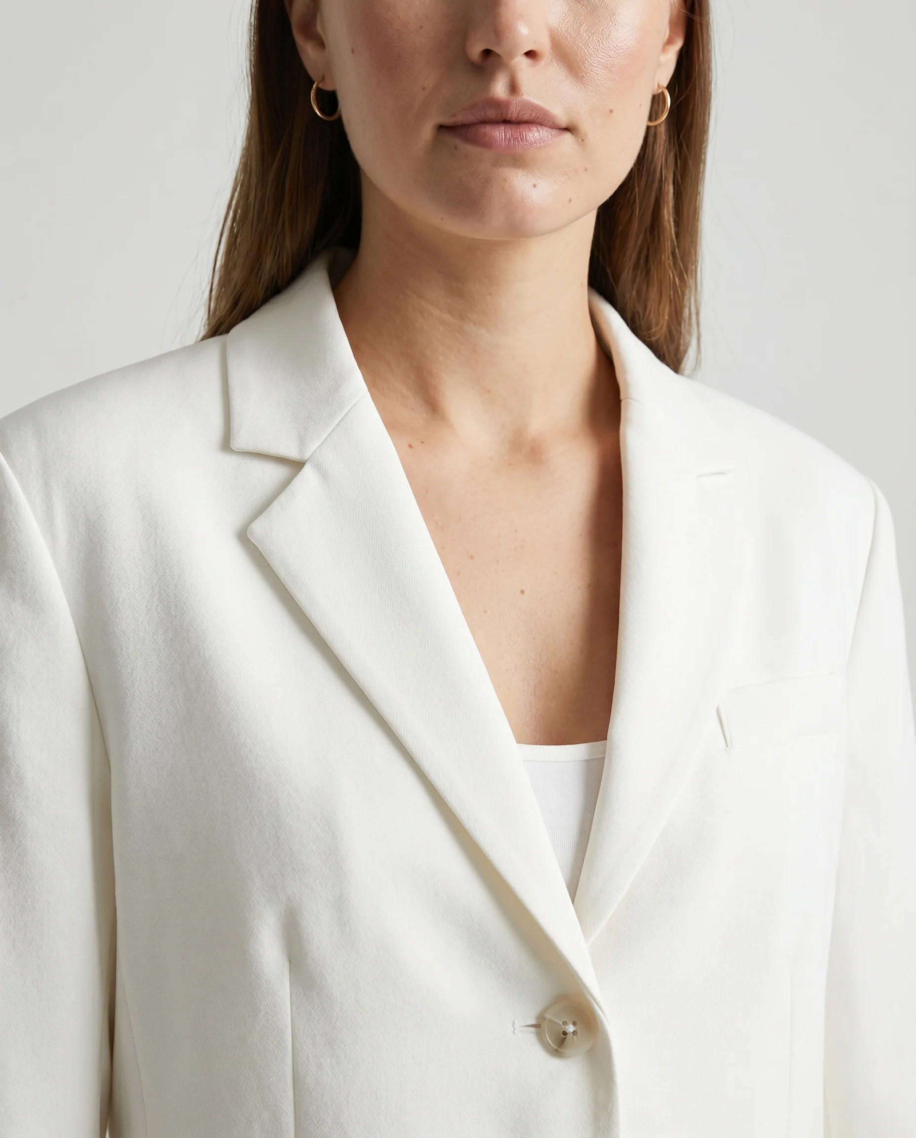 Classic Tailored Blazer White - Image 4