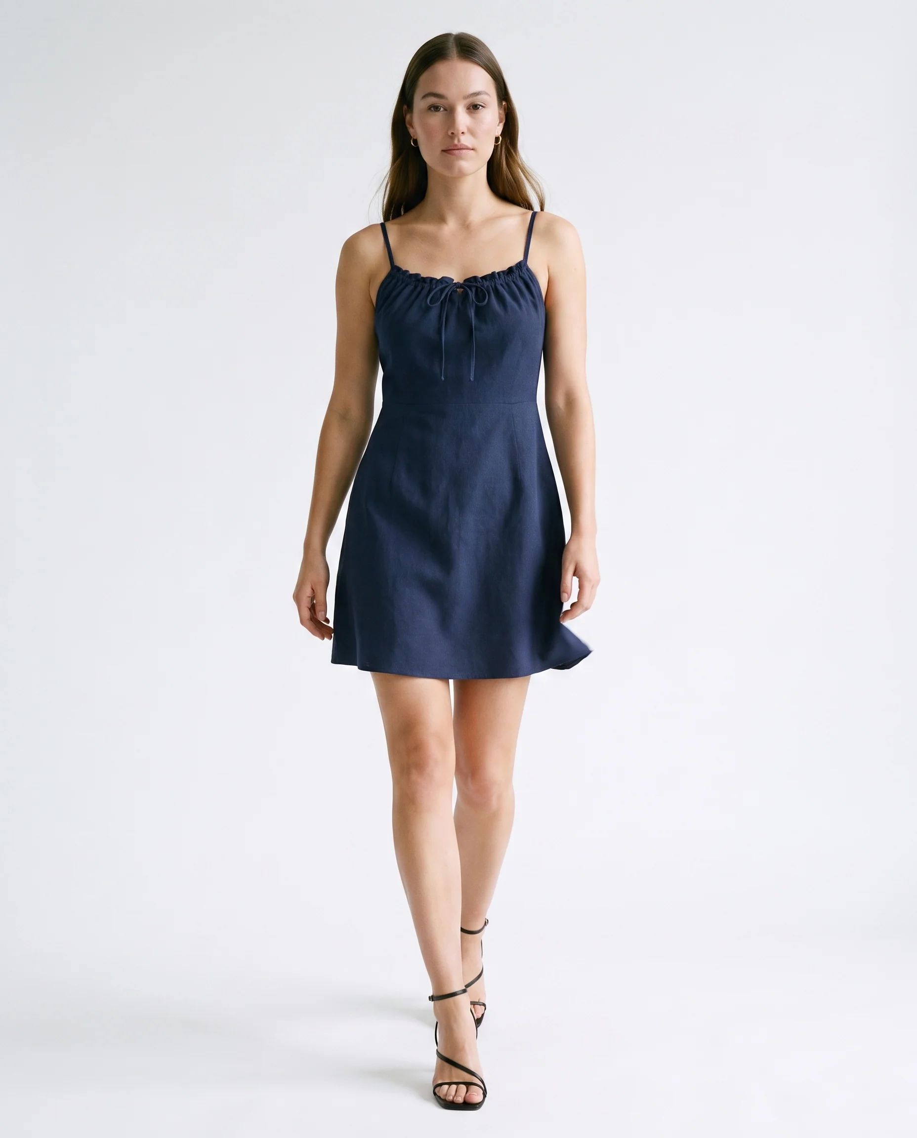 Clean Line Mini Dress Navy - Image 2