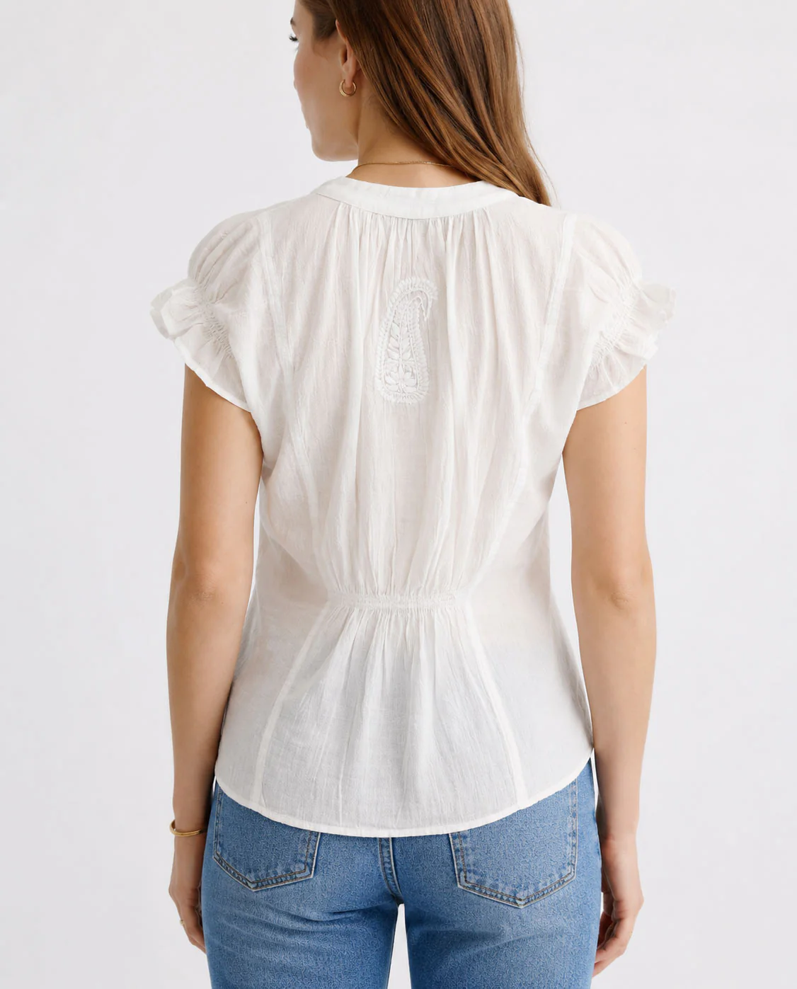 Cotton Tank Top With Embroidery - Image 3