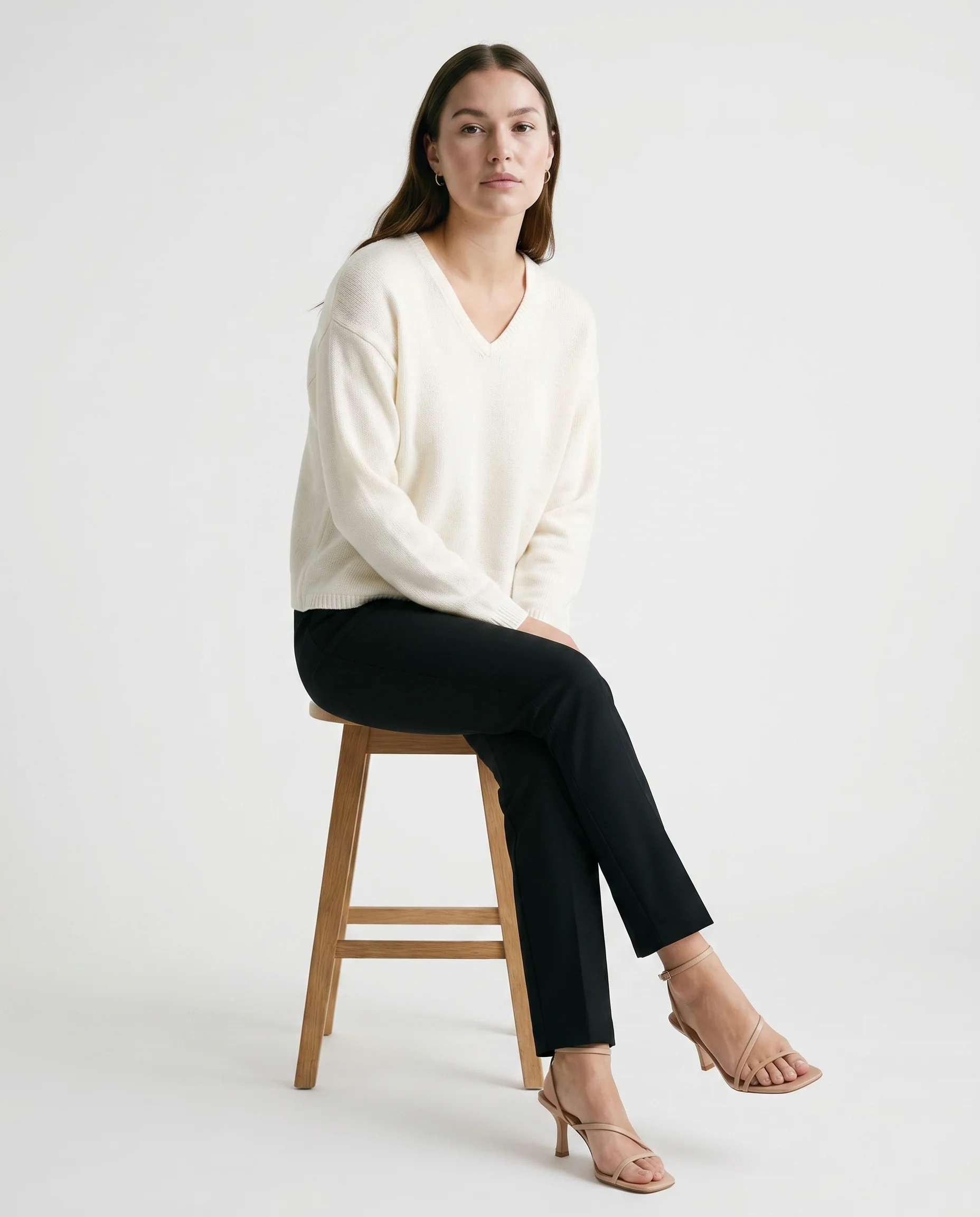 Cropped Lightweight Top Beige