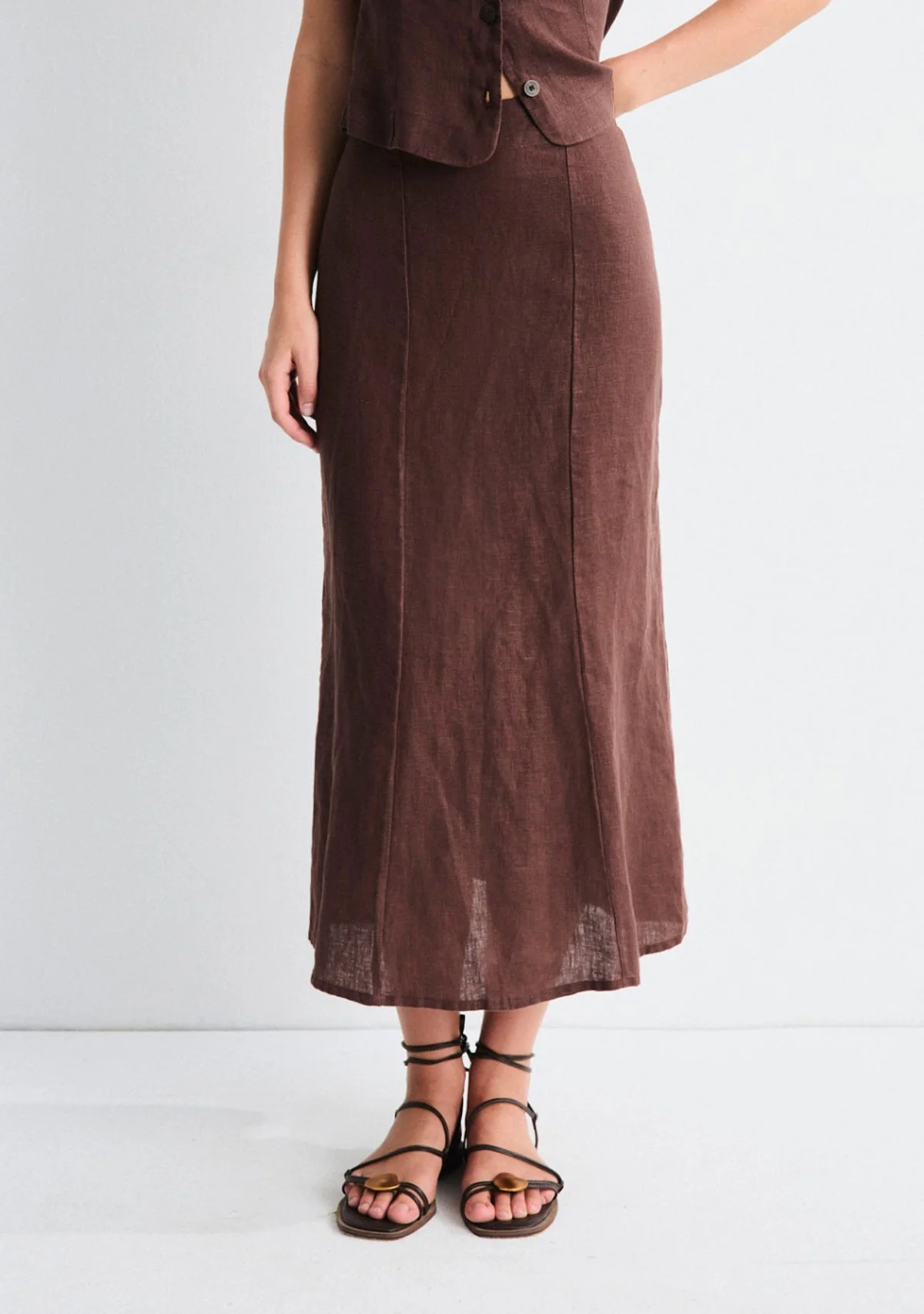 Cyra Skirt Brown - Image 2