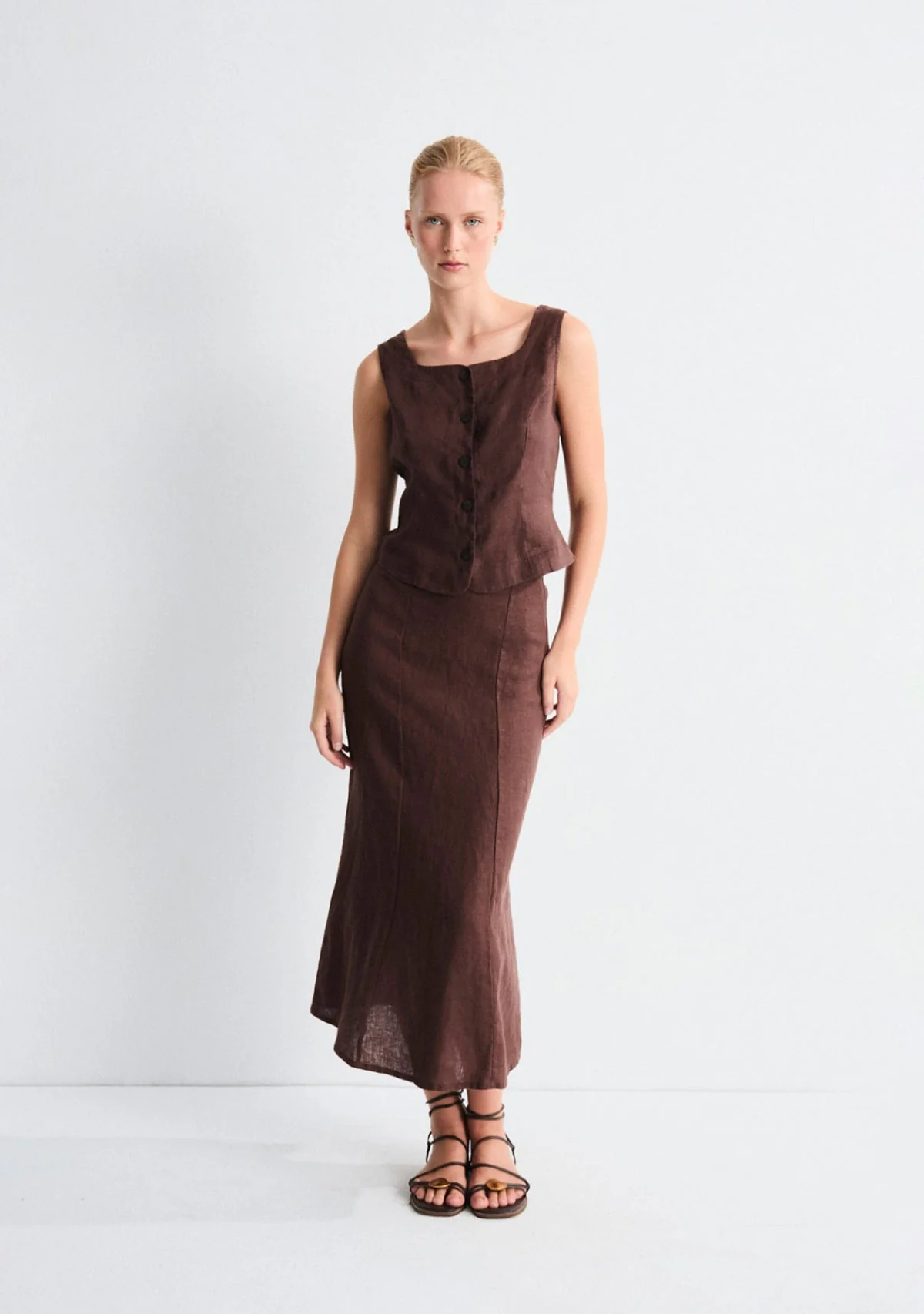 Cyra Skirt Brown - Image 4