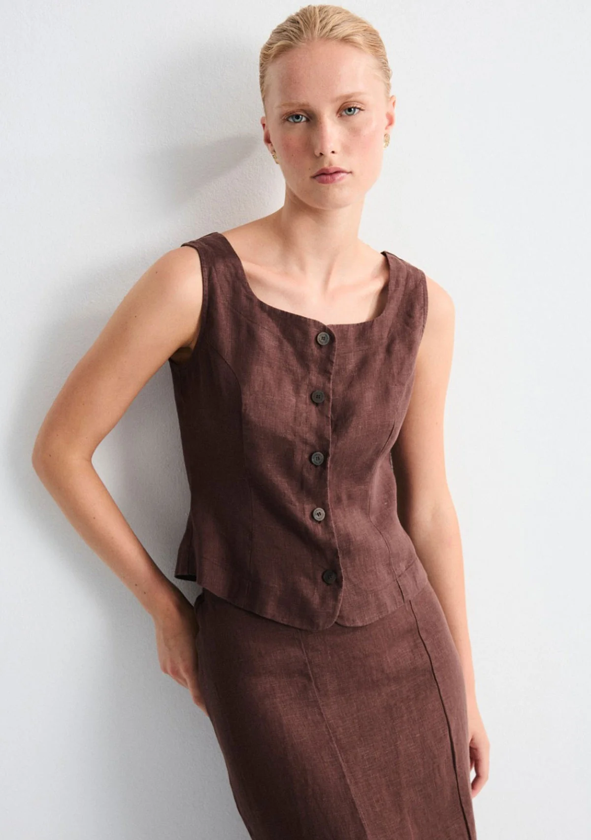 Cyra Top Brown - Image 2