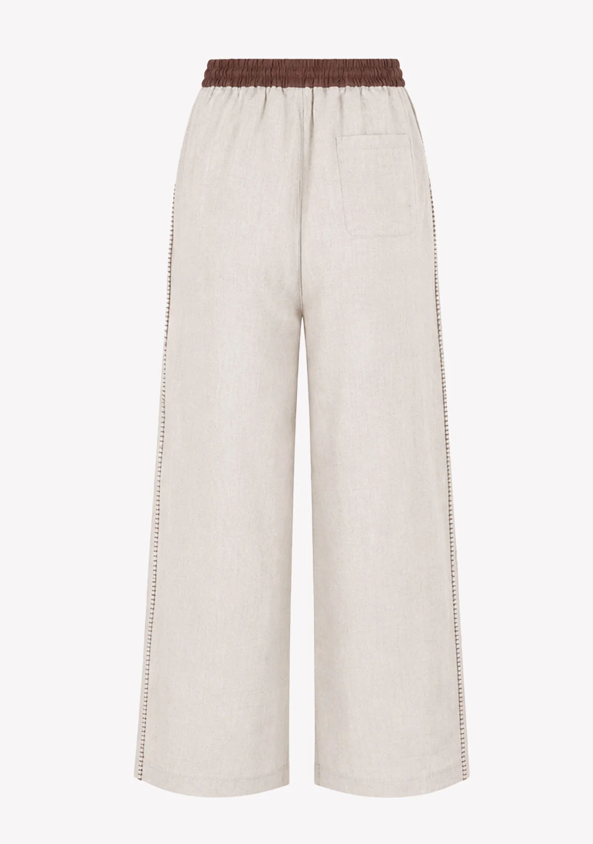 Drawstring Wide Pant Beige - Image 2