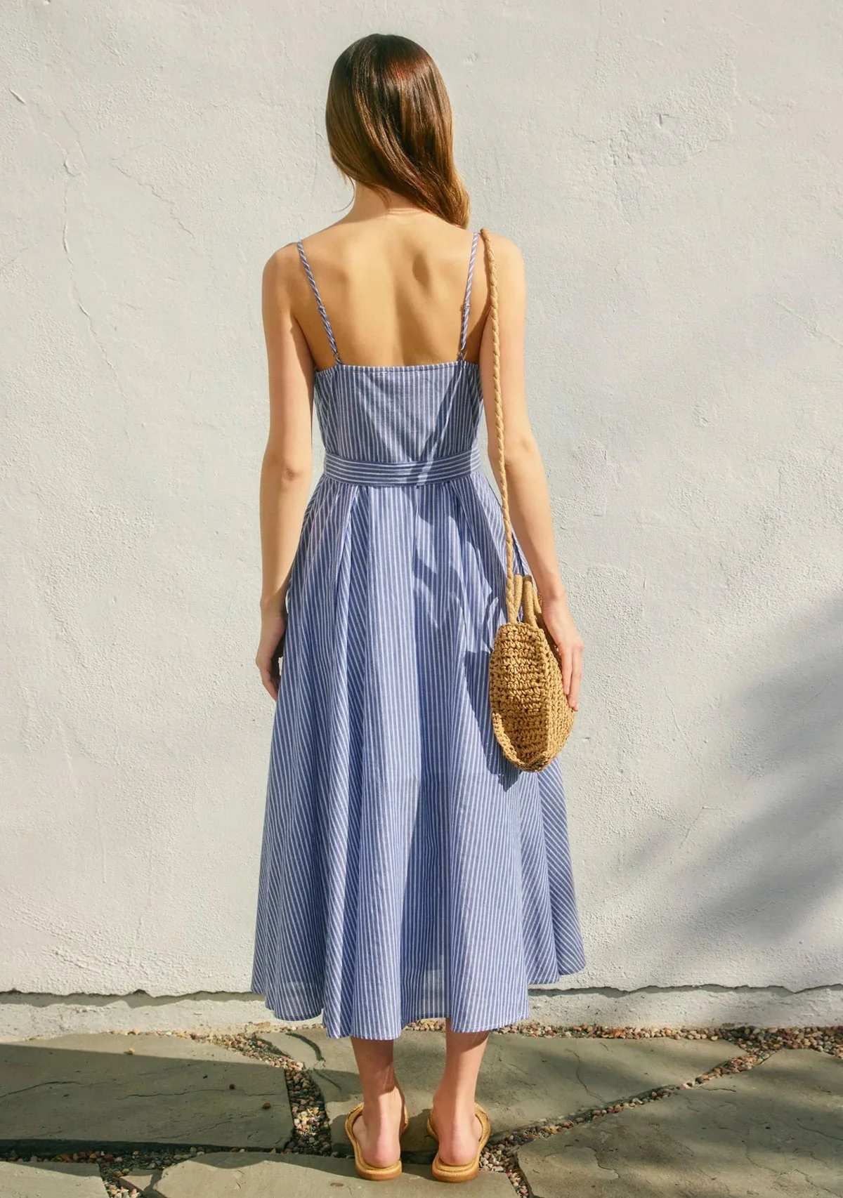 Dress Midi/Maxi Sleeveless Woven Cotton - Image 4
