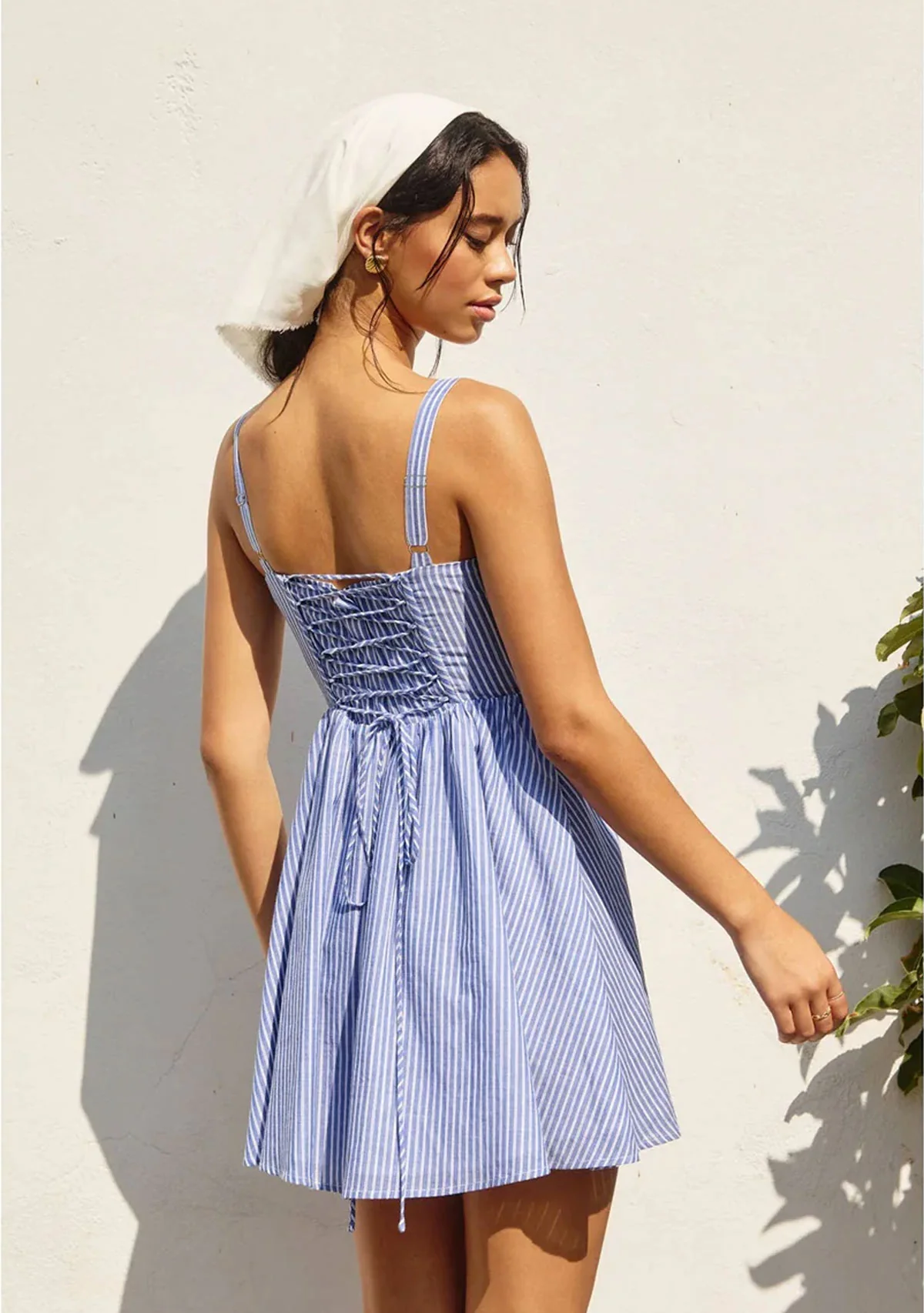 Dress Mini Sleeveless Woven Cotton - Image 4