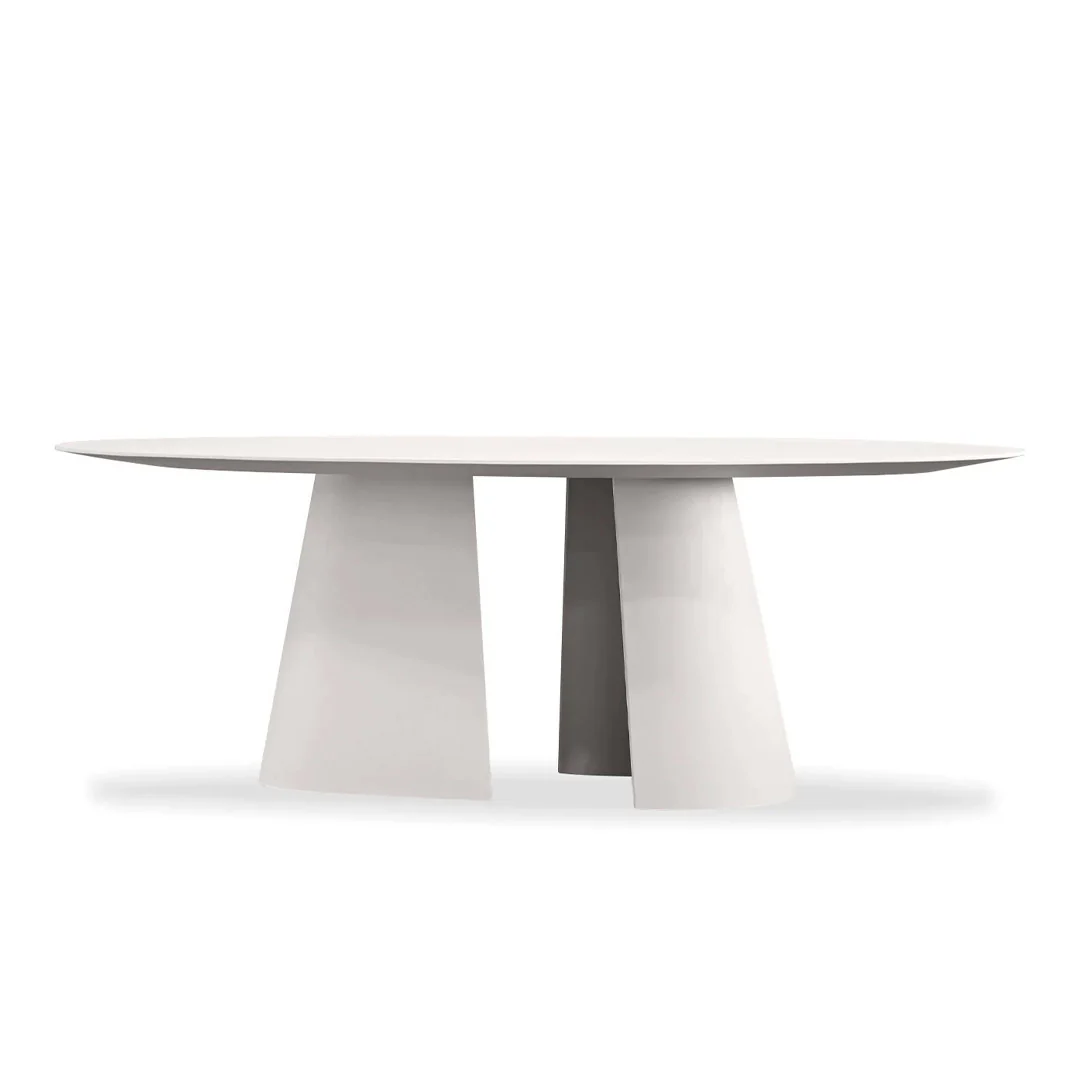 TUMULI Oval Dining Table Tapioca MAS Epoxy, Indoor-Outdoor