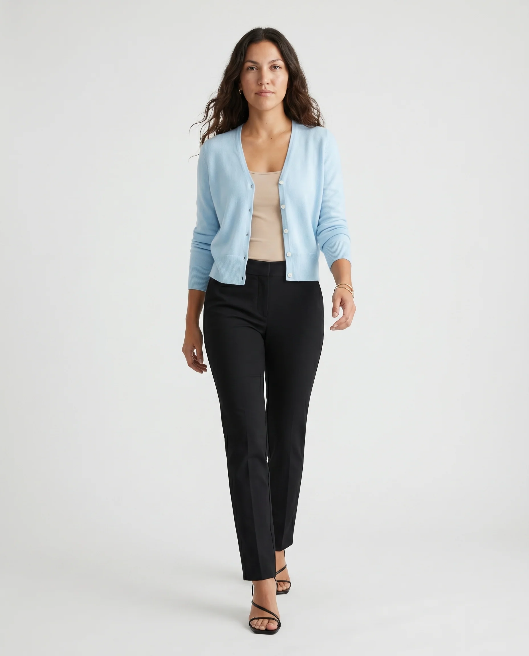 Essential Knit Cardigan Aqua - Image 3