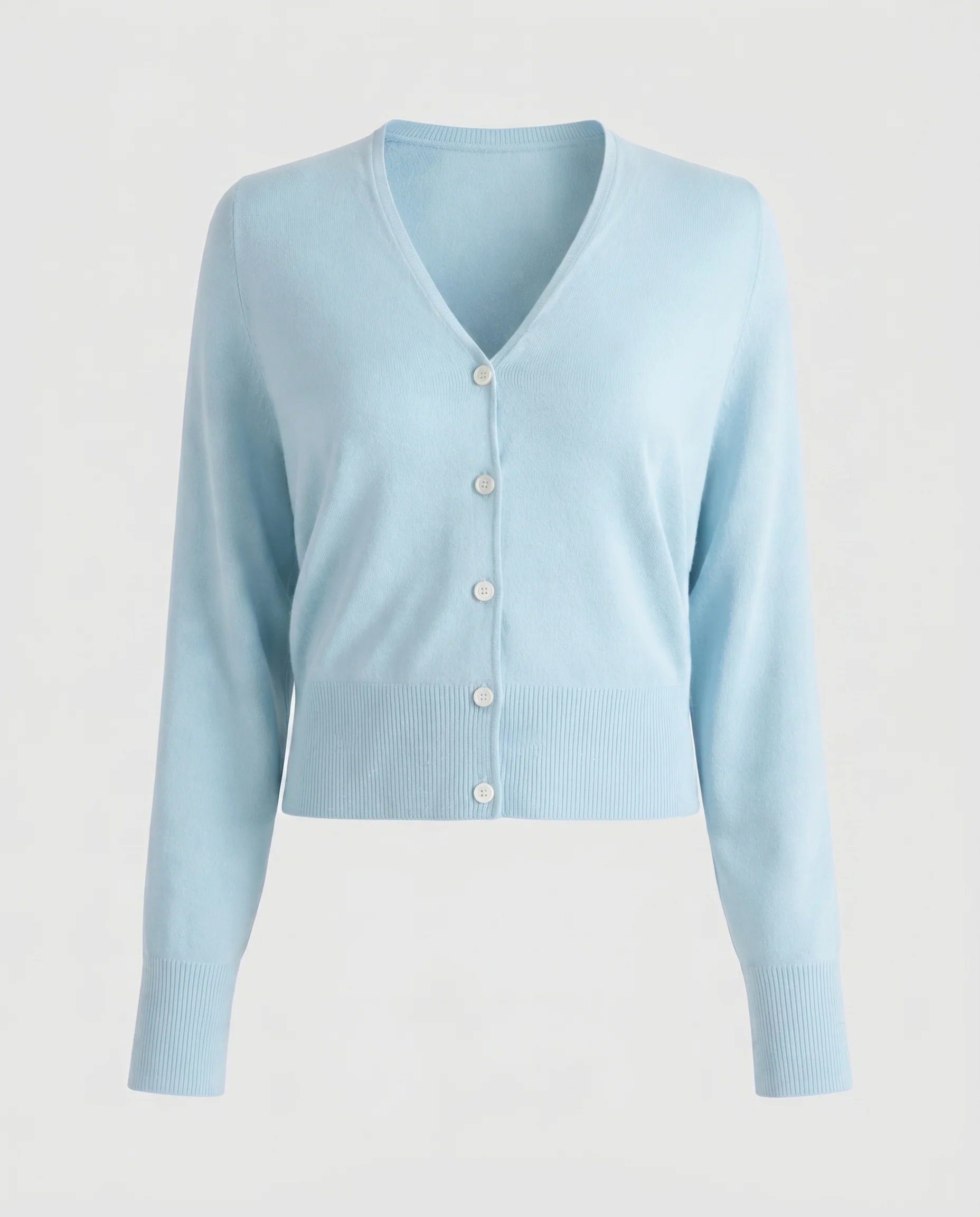 Essential Knit Cardigan Aqua - Image 5