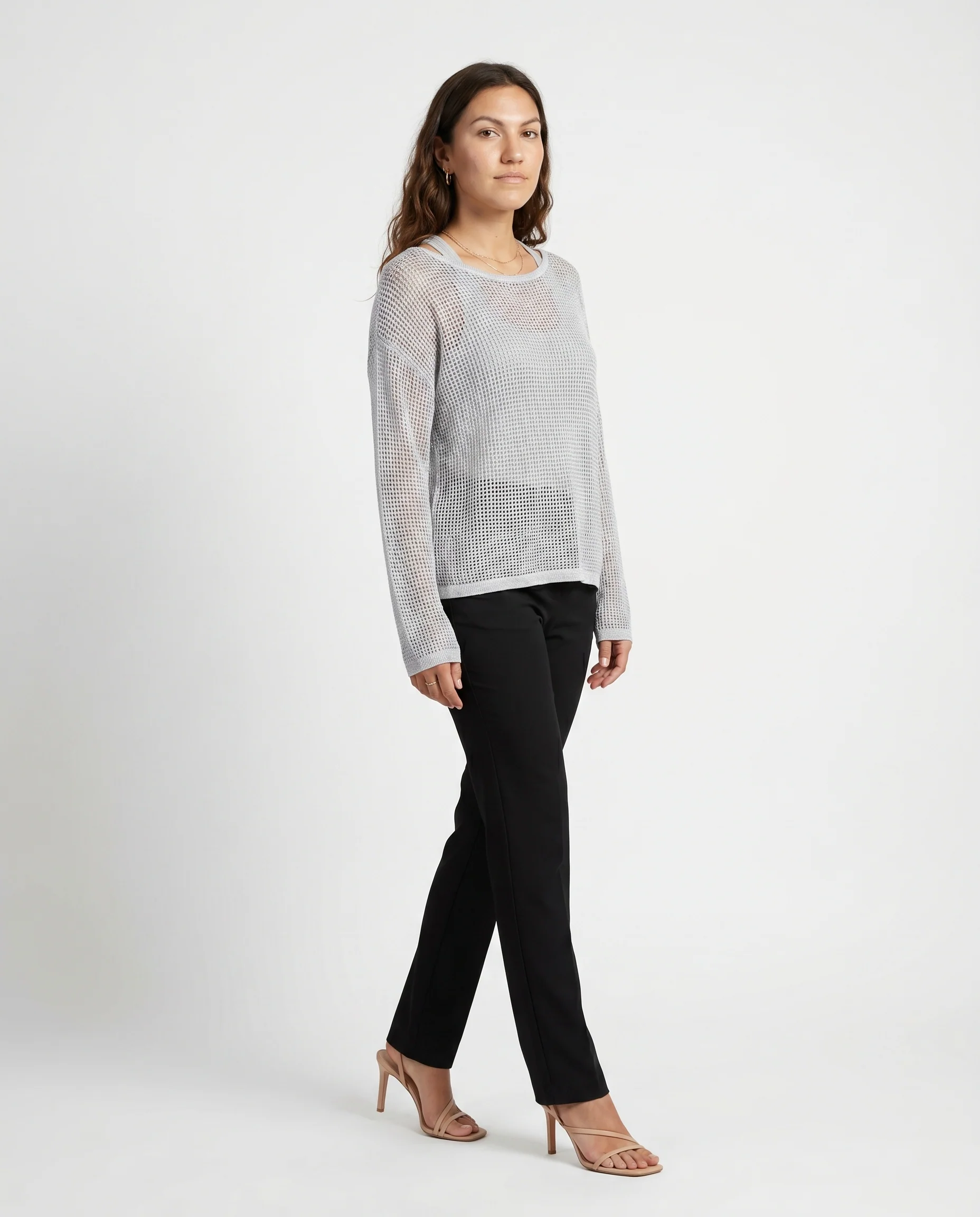 Essential One-Shoulder Top Grey - Image 2