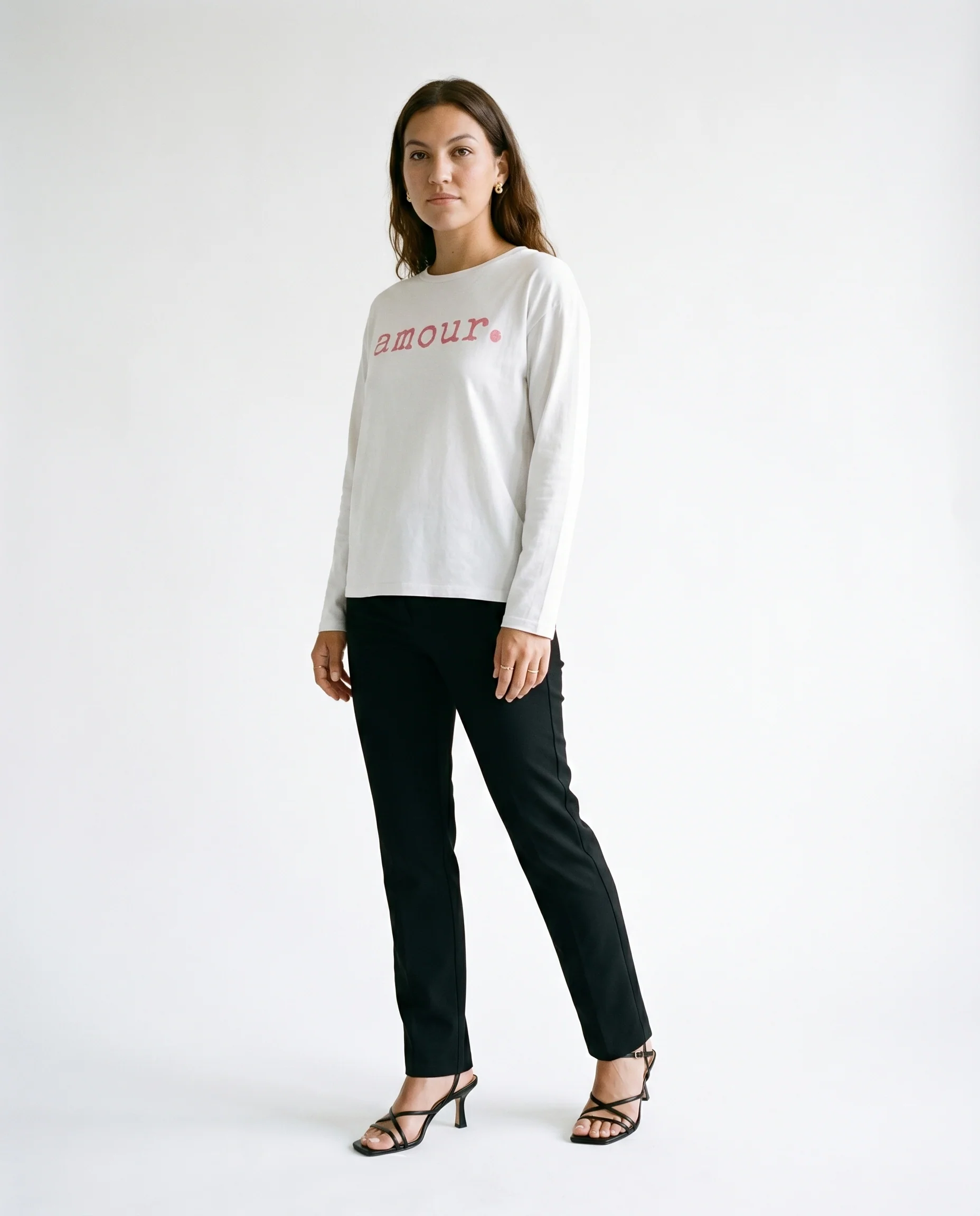 Everyday Cotton Tee Long Sleeve White