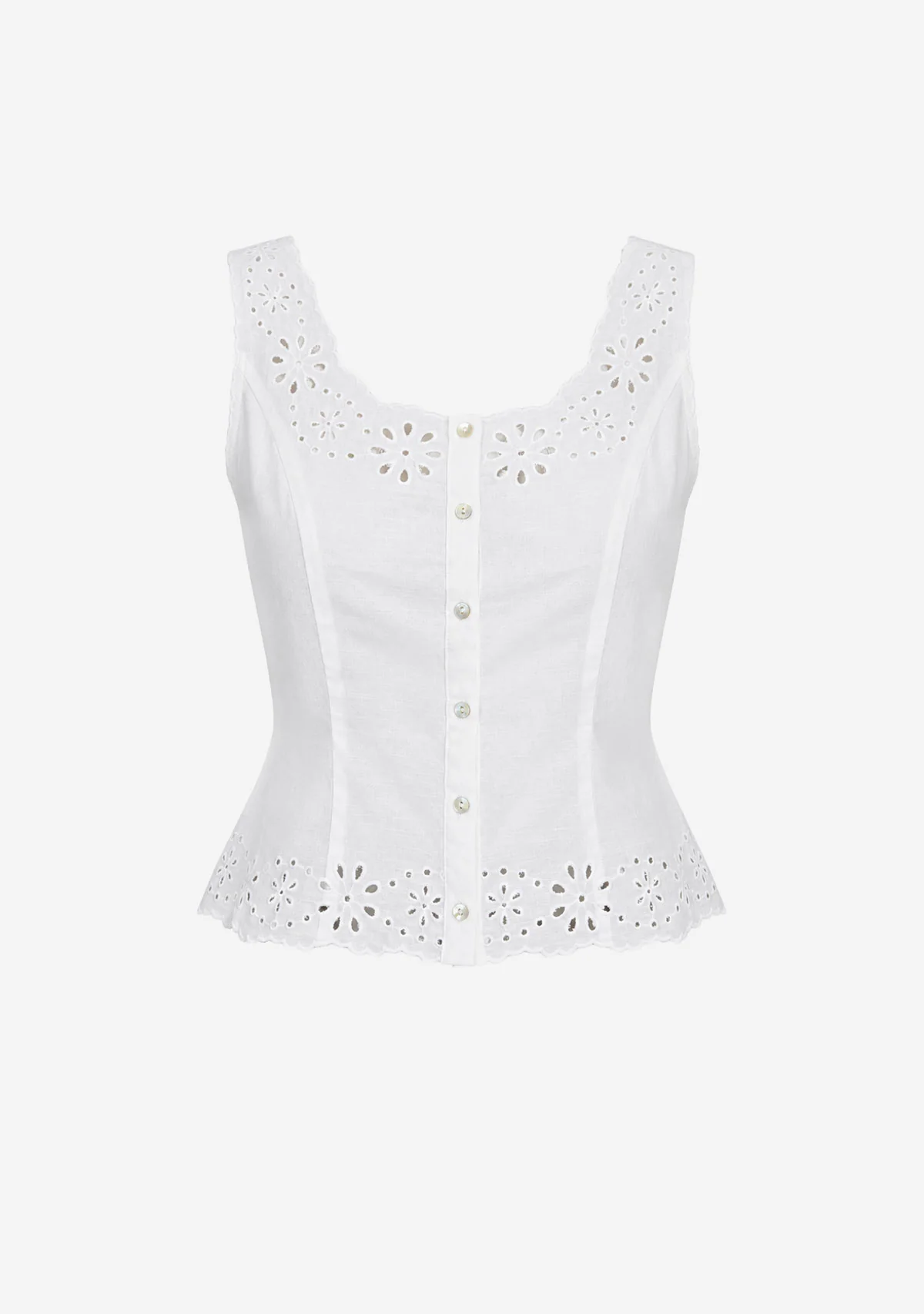 Eyelet Sleeveless Top