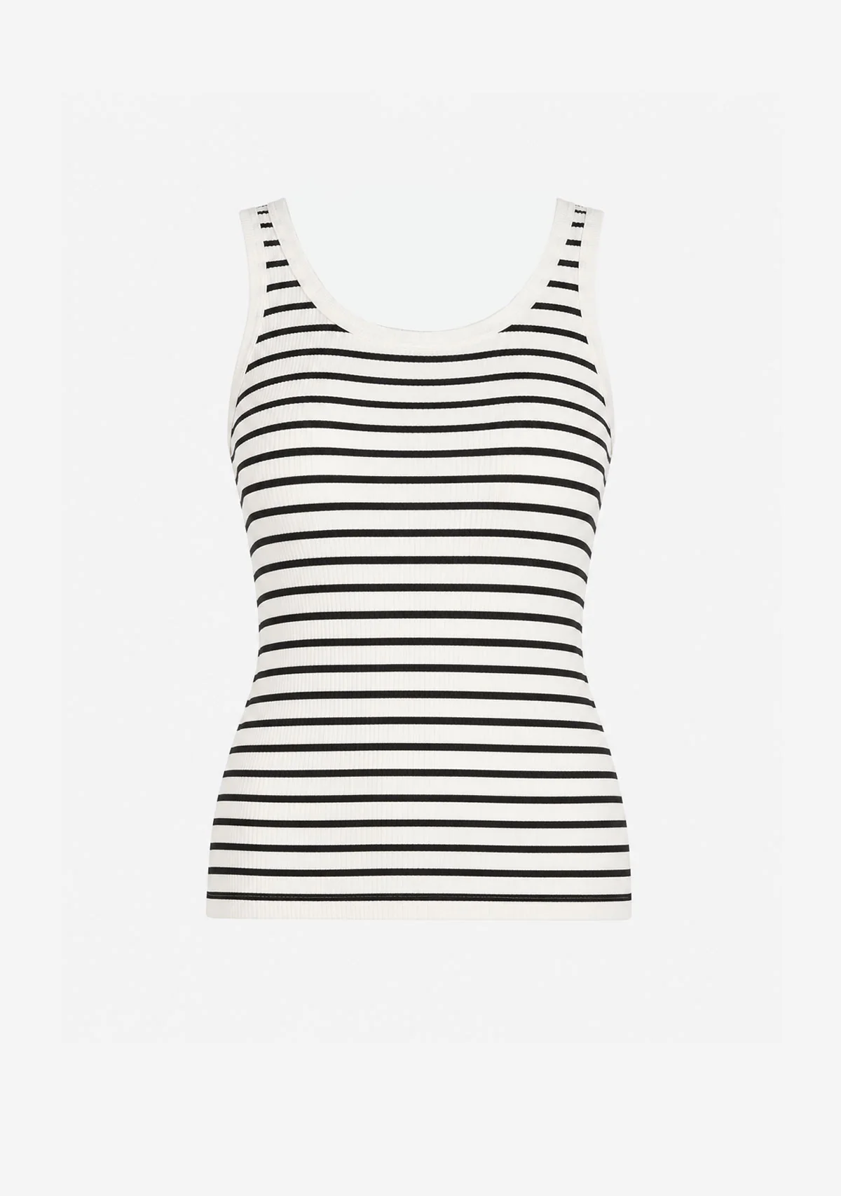 Fitted T- Shirt Black and White Stripes Black/White Stripes