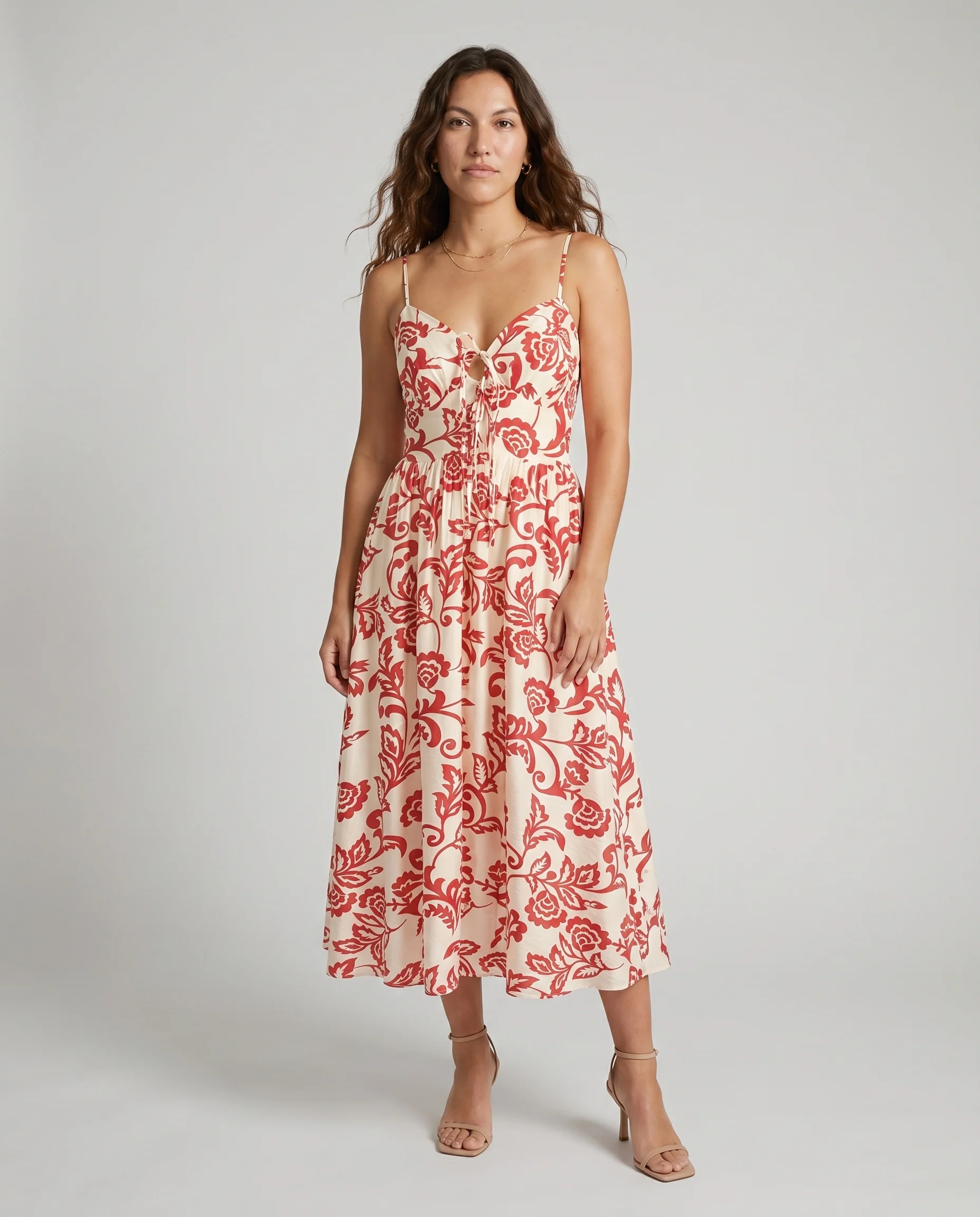 Floral Print Midi Dress Print
