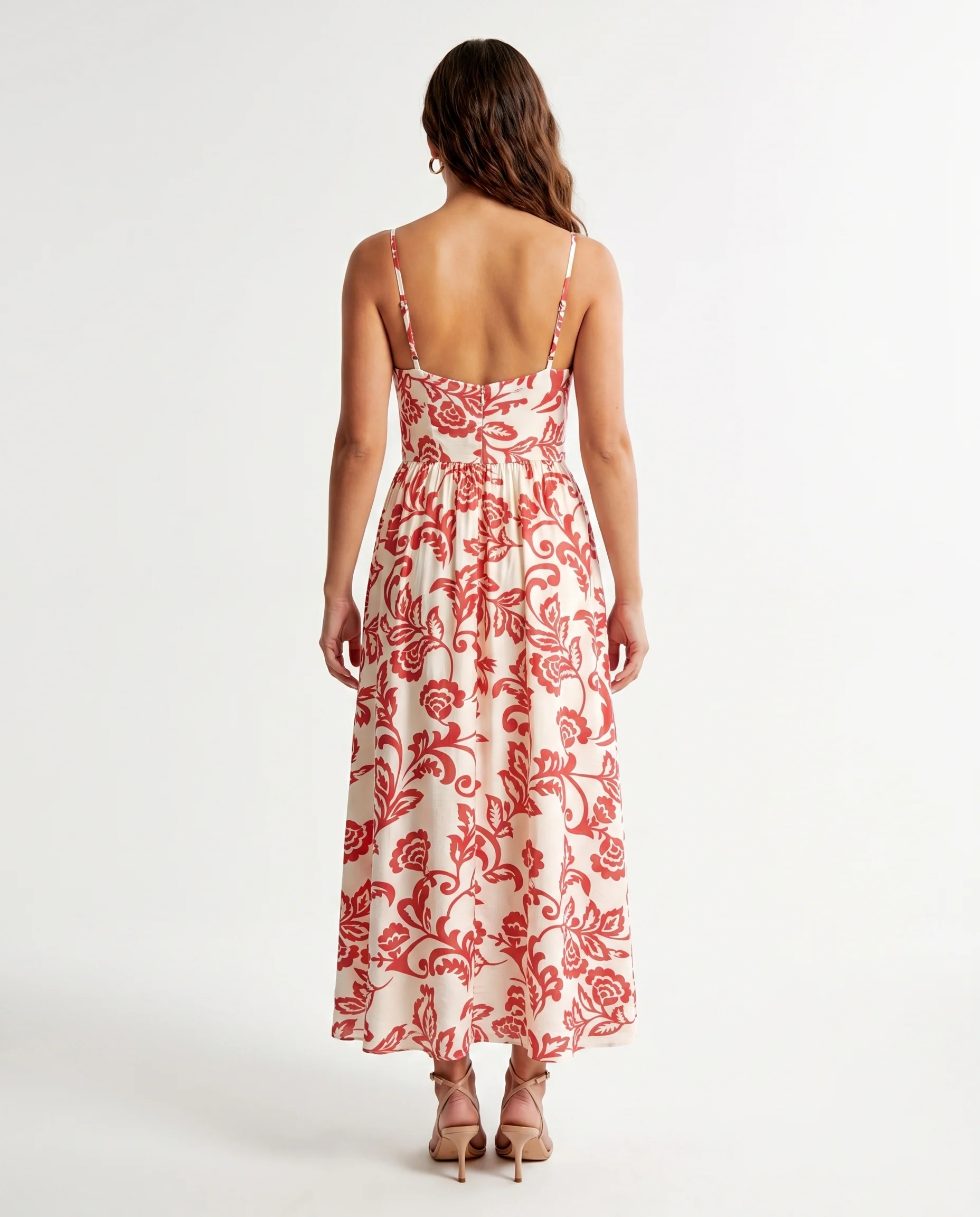 Floral Print Midi Dress Print - Image 3