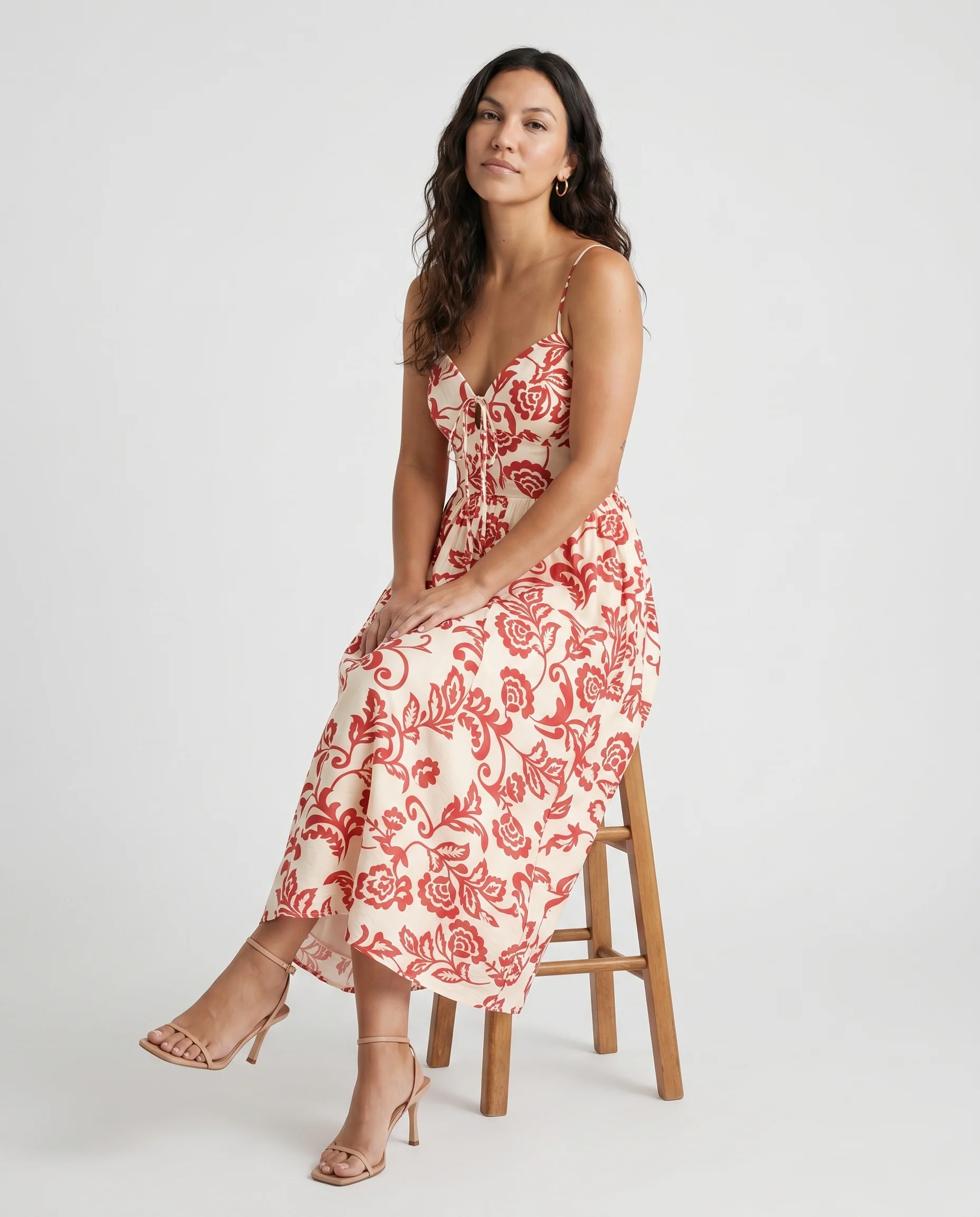 Floral Print Midi Dress Print - Image 4