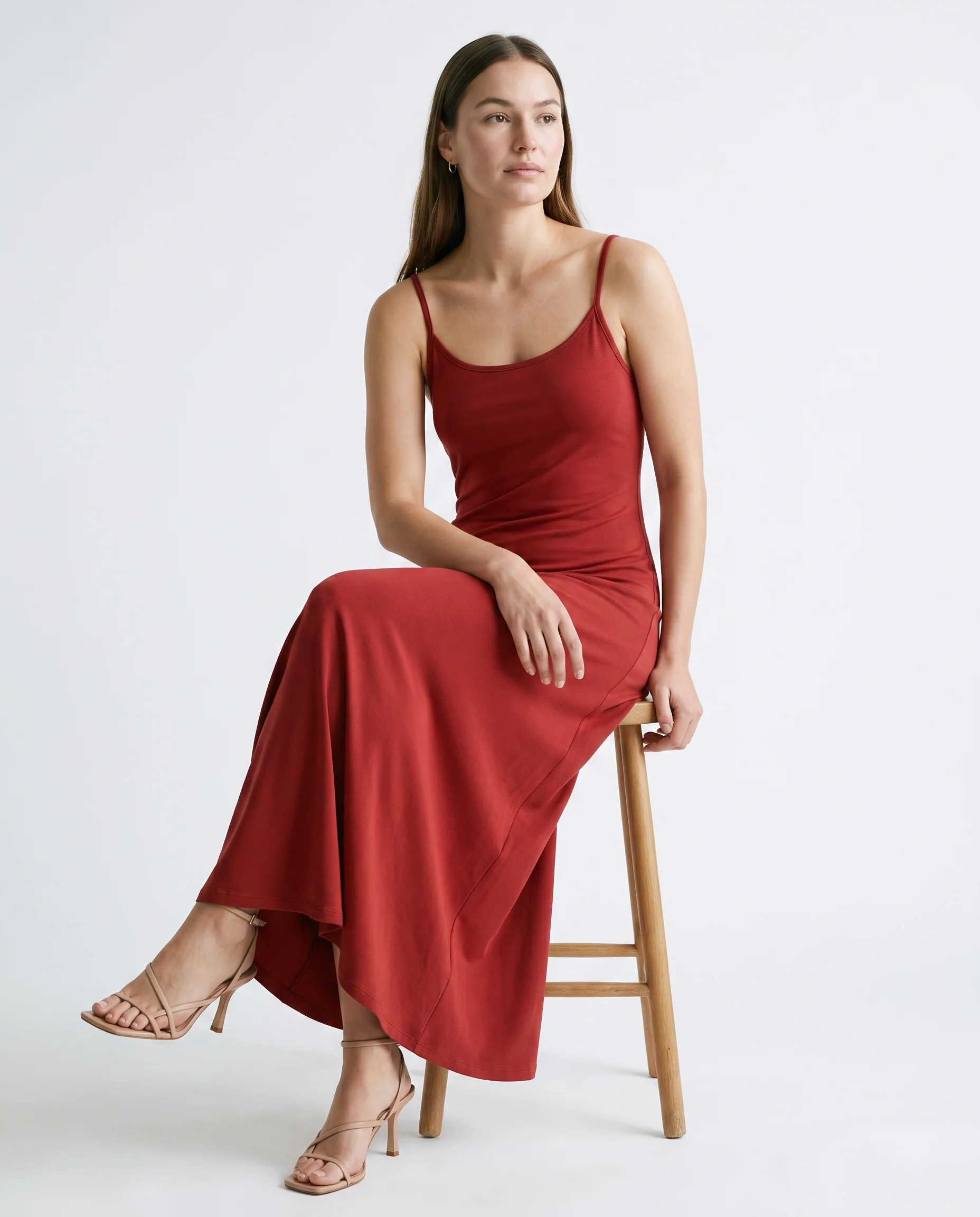 Flowy Maxi Dress Red - Image 2