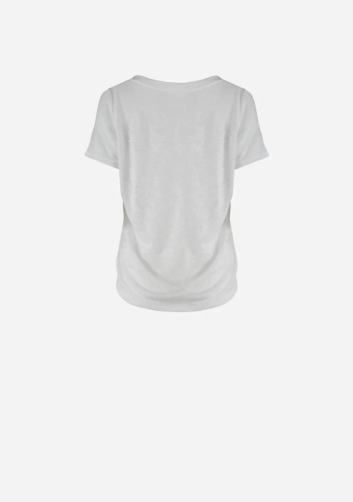 Hacci Slub V-Neck Band Tee Off White - Image 2