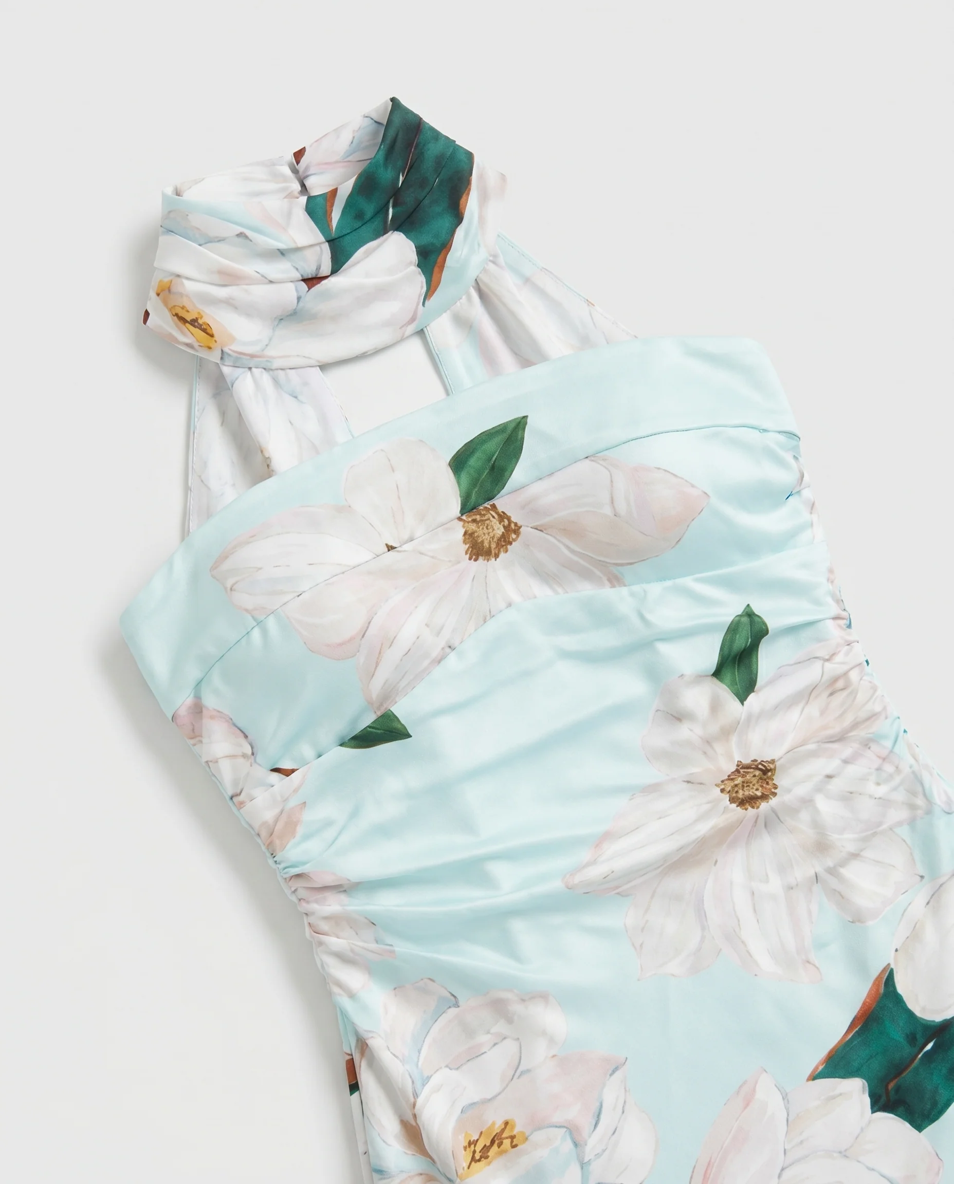 Halter Floral Maxi Dress Mint - Image 5