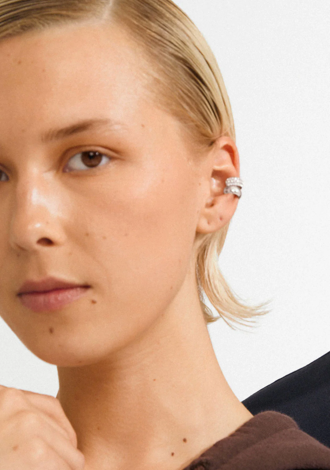 Hudsyn Ear Cuff, 2-In-1 Set, Silver - Image 2