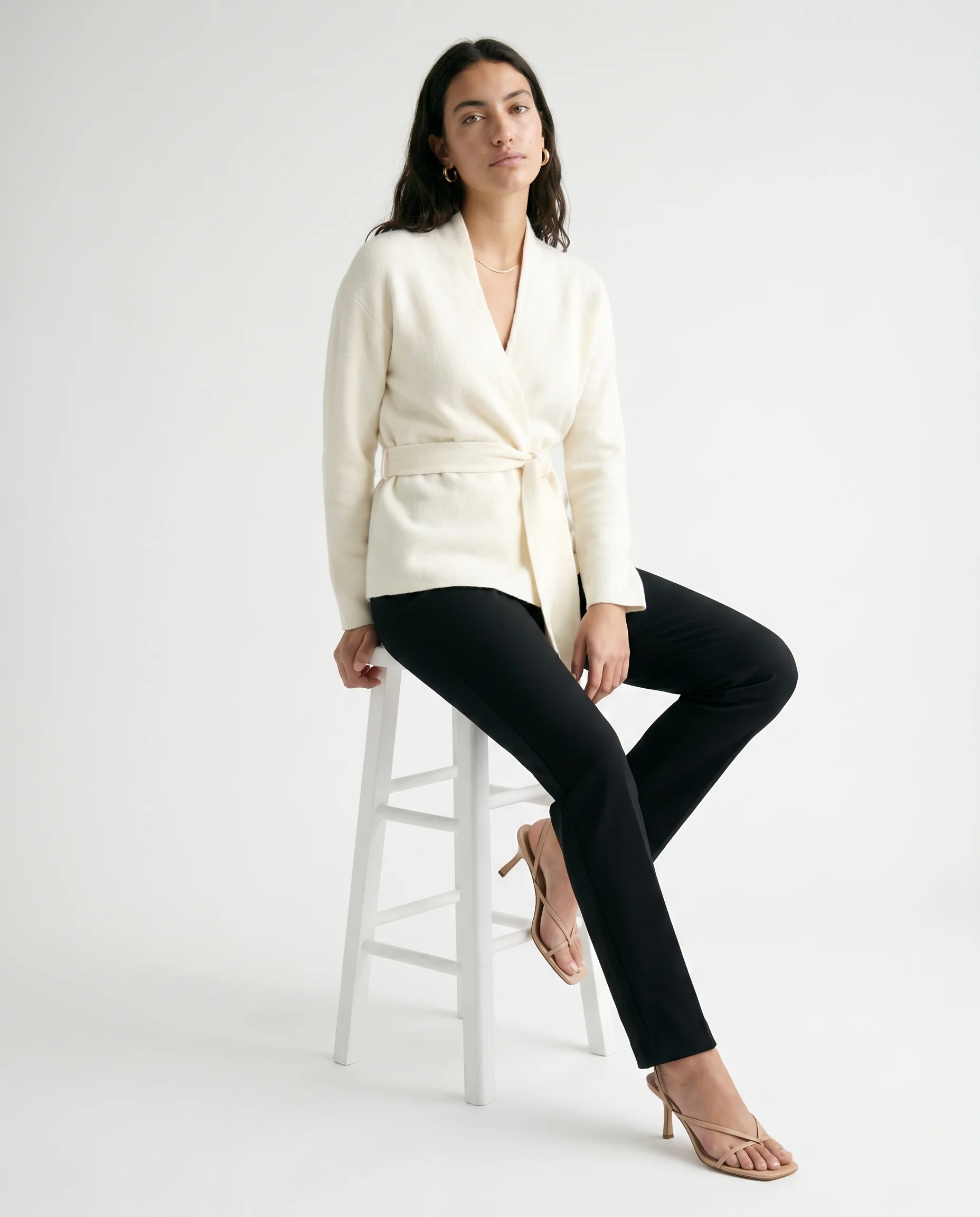 Ivory Draped Top Ivory - Image 2