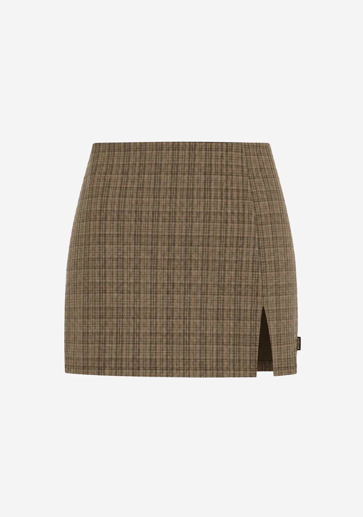 Joanna Shadow Recycled Mini Skirt Stone Check