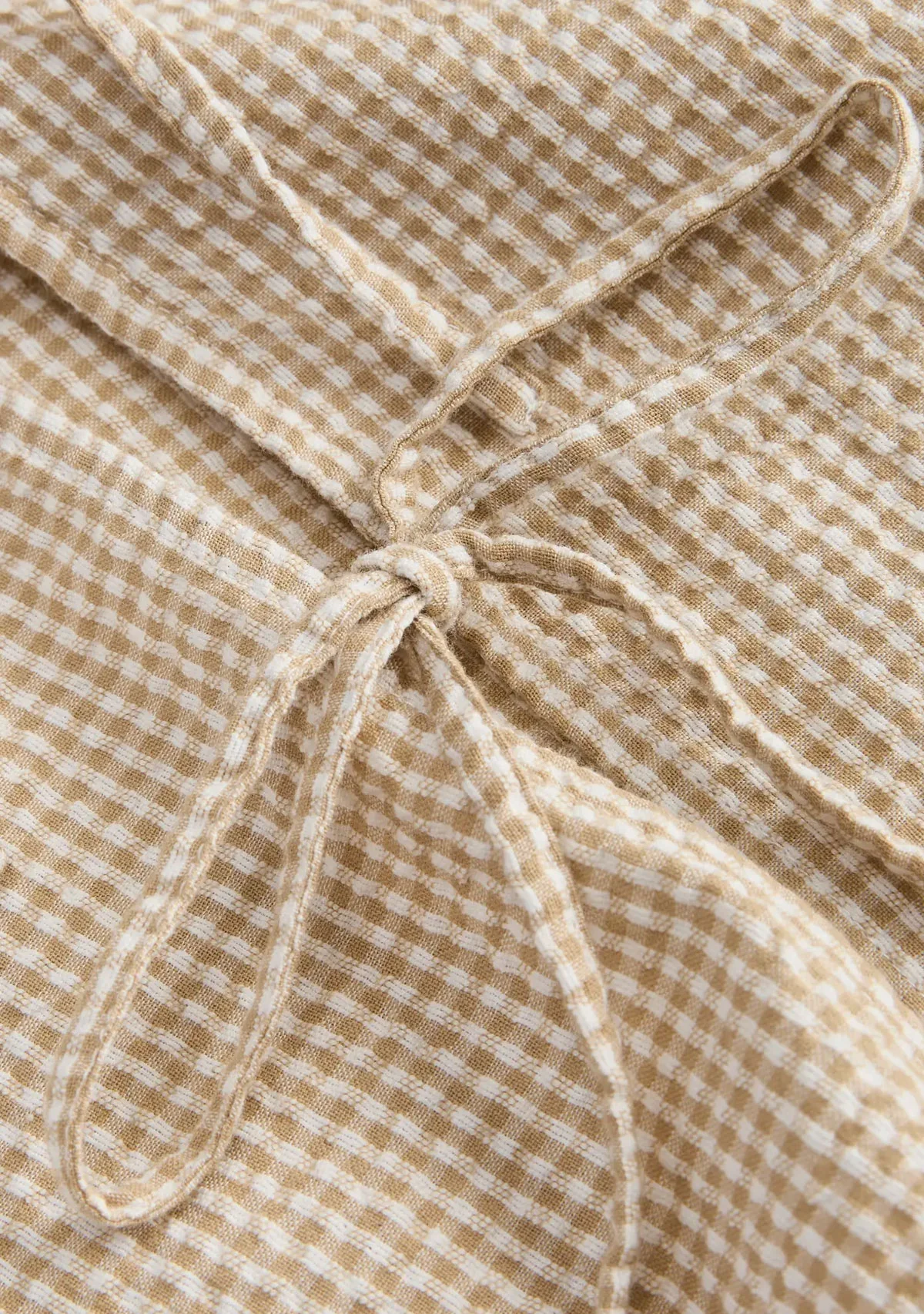 Jx zoe Seersucker Tie Shirt Cornstalk White - Image 5