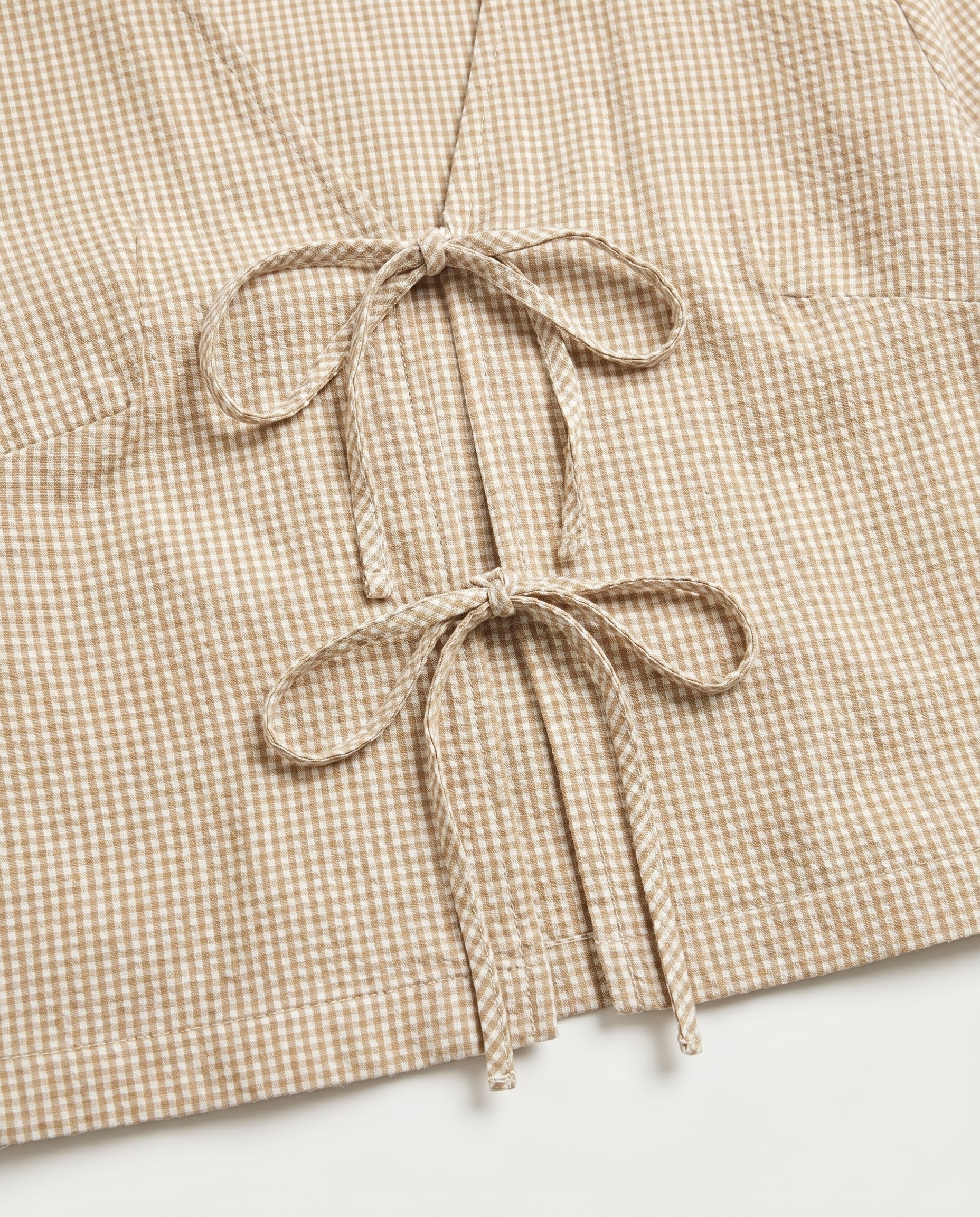 Jx zoe Seersucker Tie Shirt Cornstalk White - Image 7