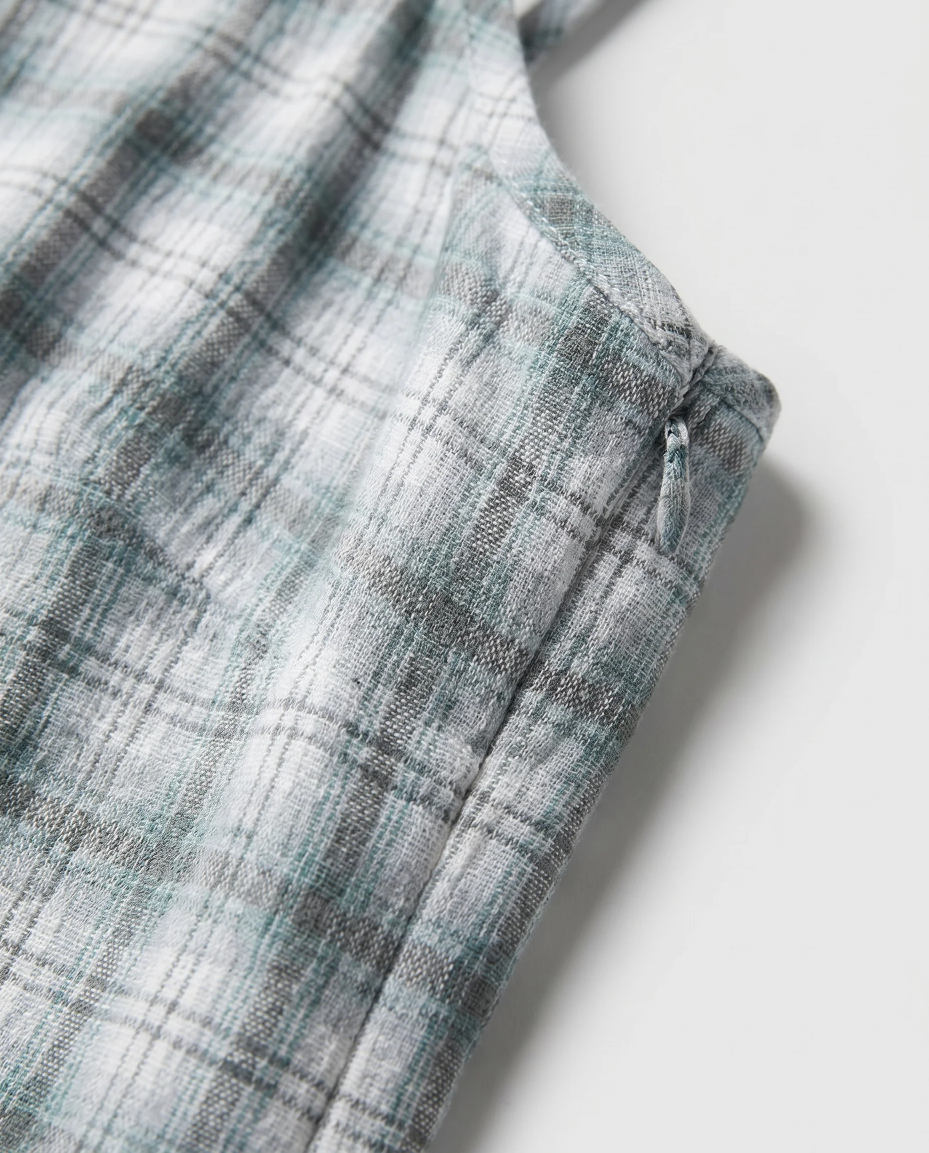 Lagoon - Hemp Seersucker Maxi Dress Overcast Check - Image 8