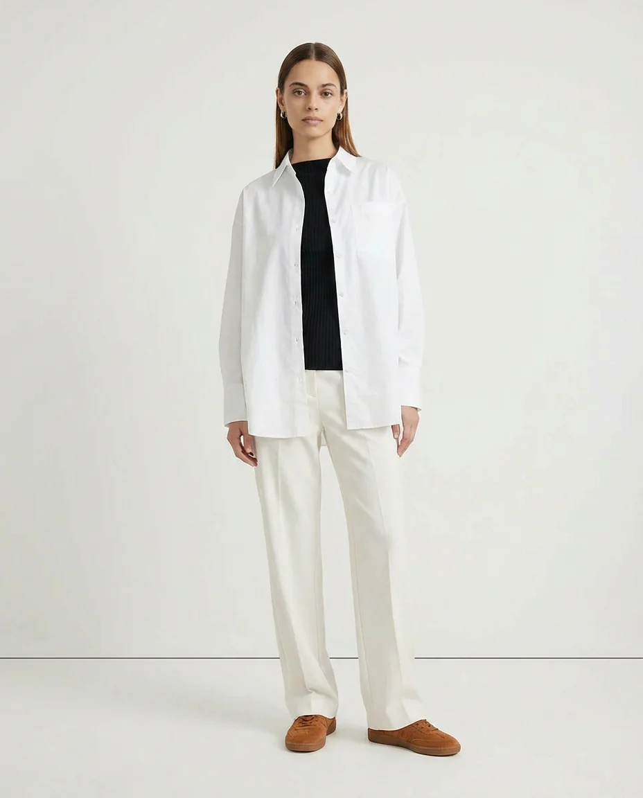 Ls Oversized Organic Poplin Shirt