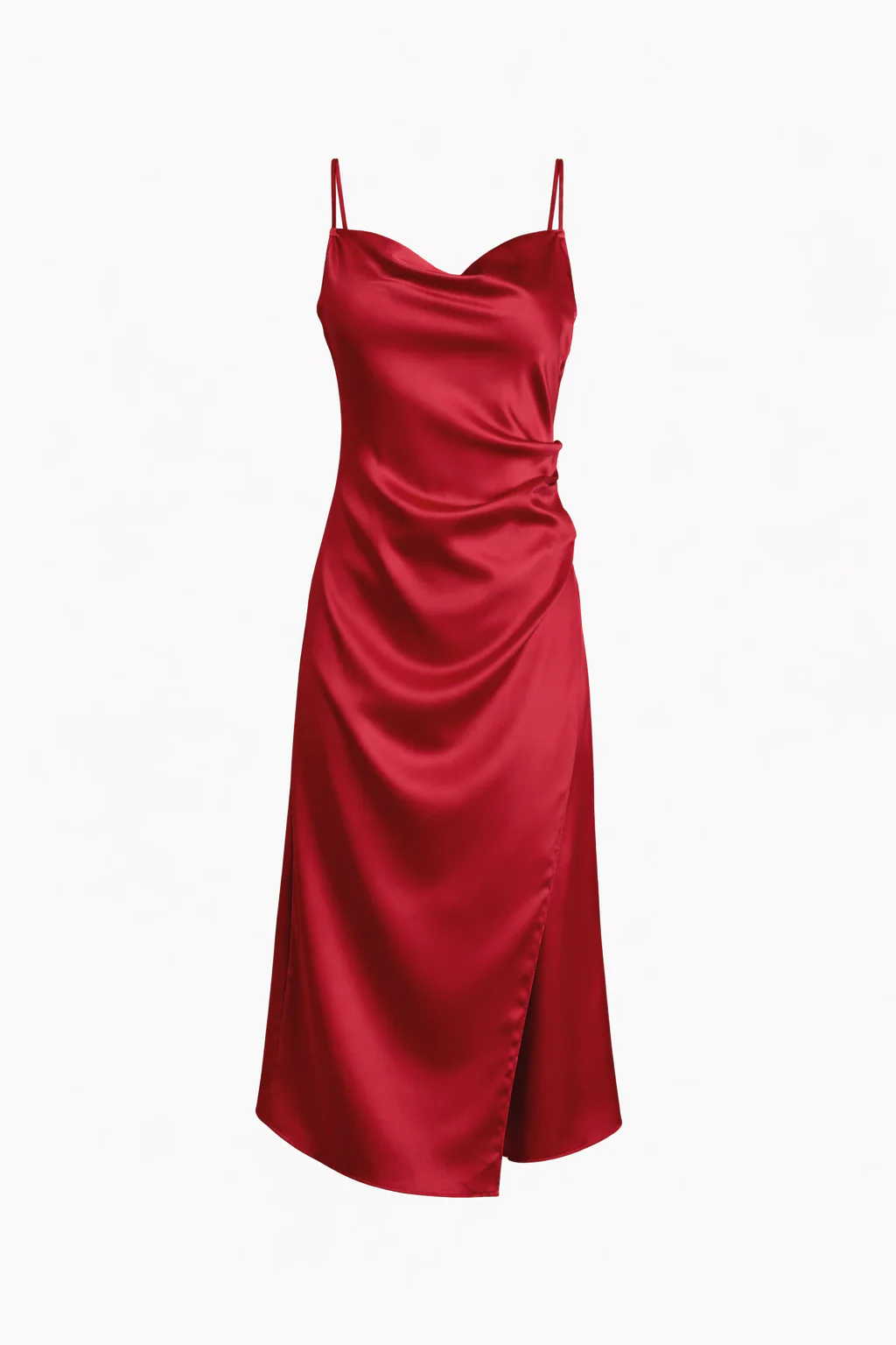 Mari Satin Slip Dress Cabernet - Image 2