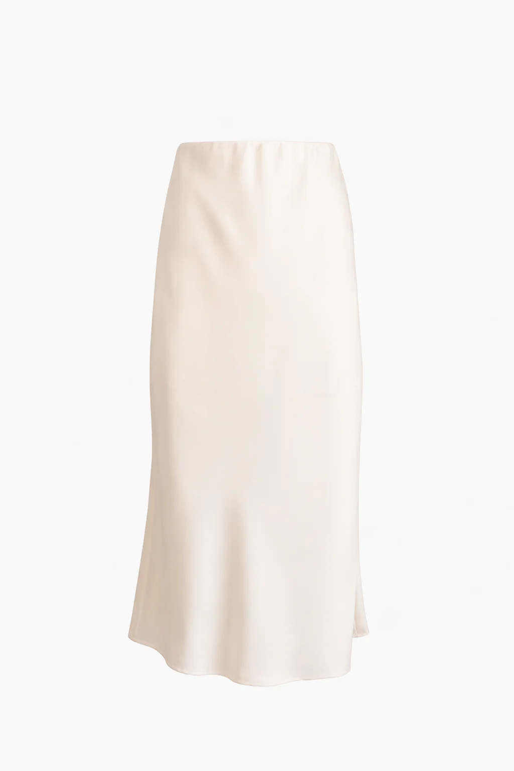 Mari Satin Slip Skirt Cream - Image 4
