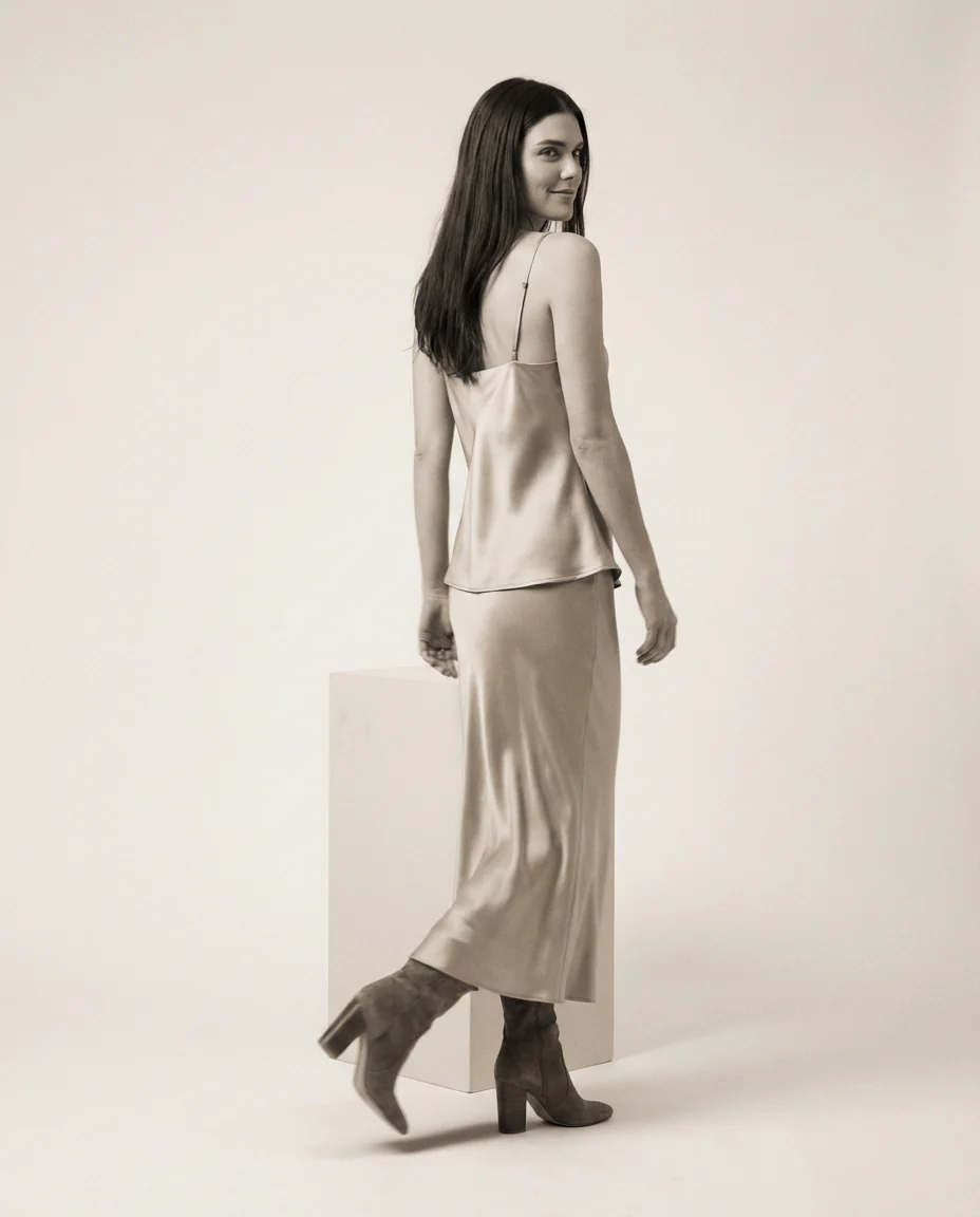 Mari Satin Tank Laurel Oak - Image 3
