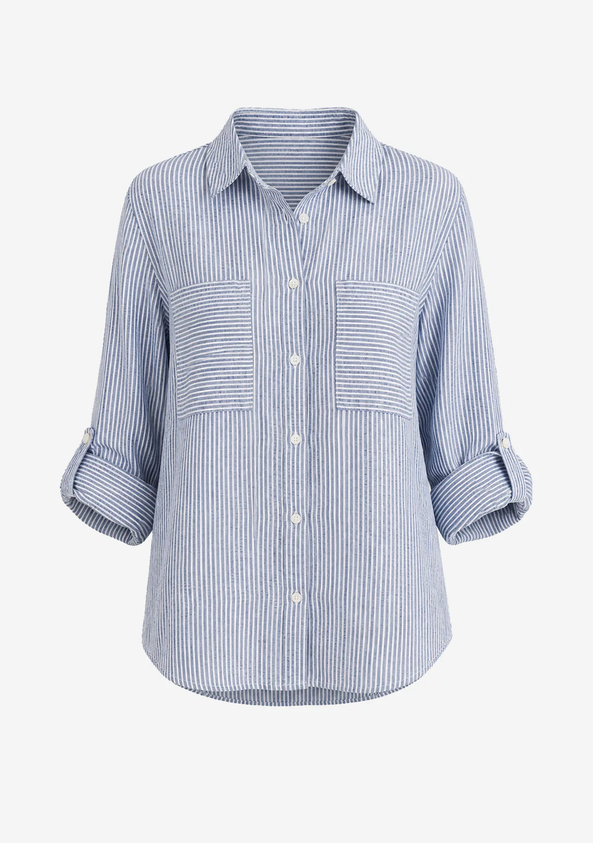 Moca Shirt Navy Stripe