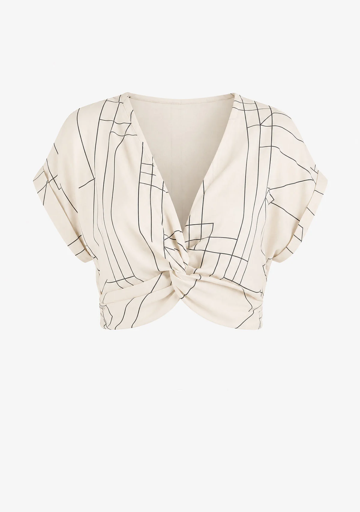 Multi Grid Pattern Knot Front Top