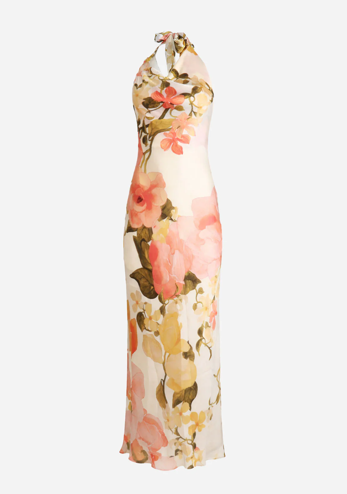 One Side Metal Triming Halter Dress - Image 9