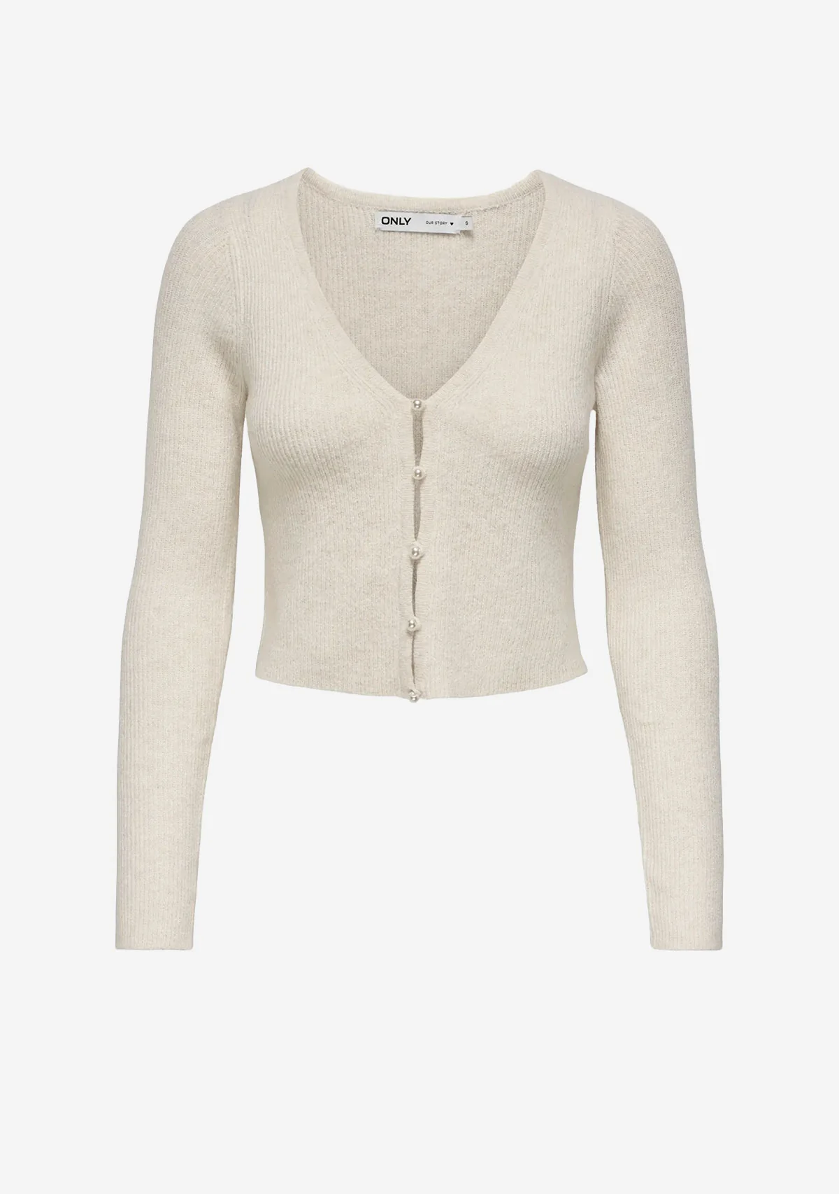 ONL Rica Life Pearl Cardigan Birch Melange