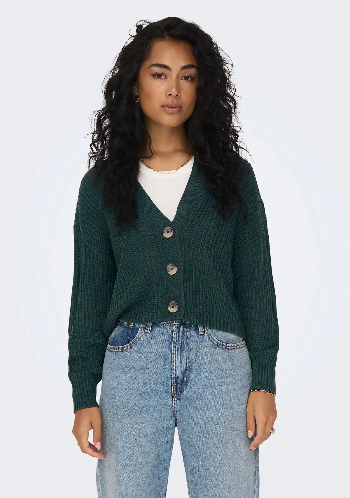 OnlCarol Nice L/S Cardigan Knt Noos Green Gables - Image 2