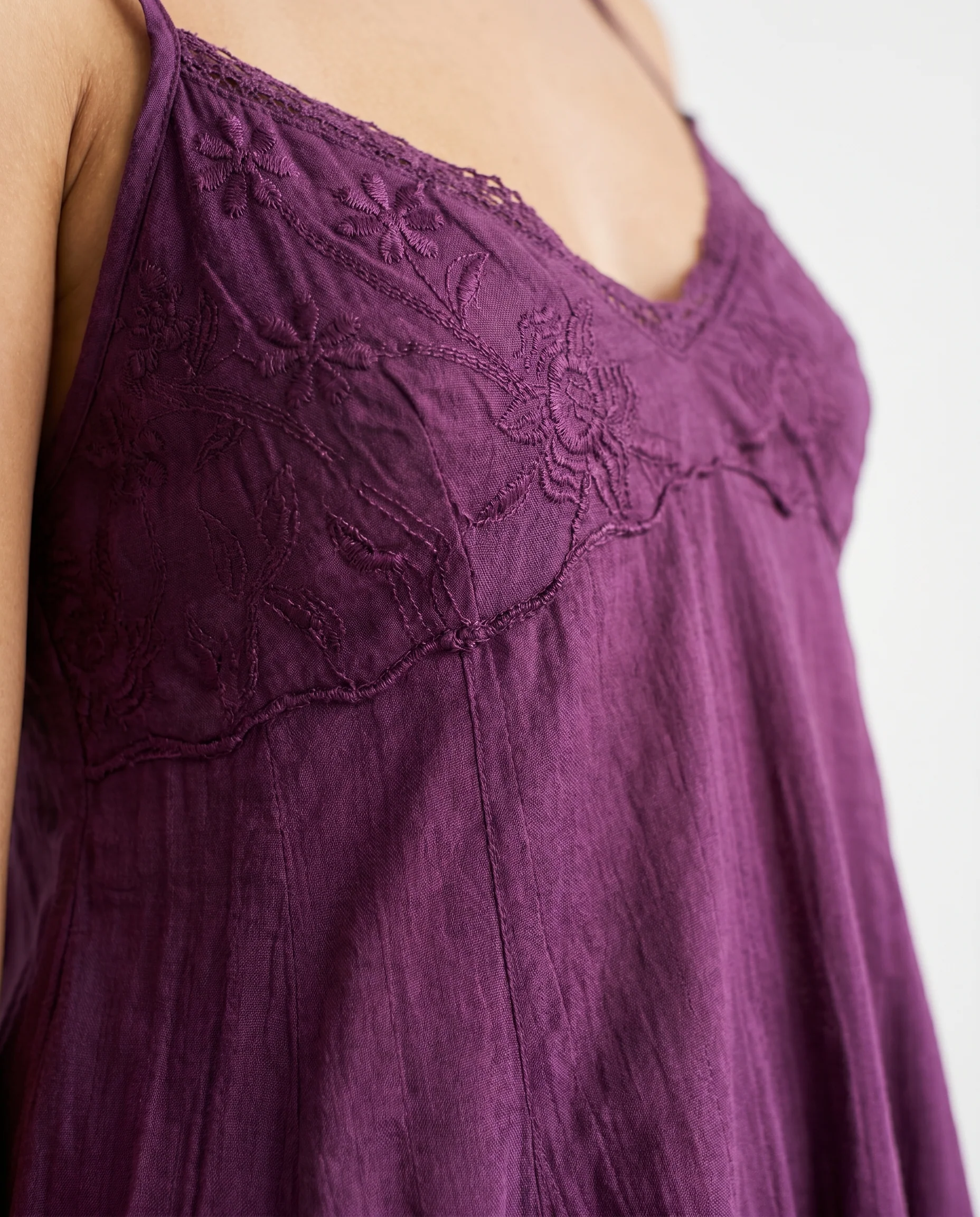 Onlpanola Short Strap Dress Wvn Grape Wine - Image 8