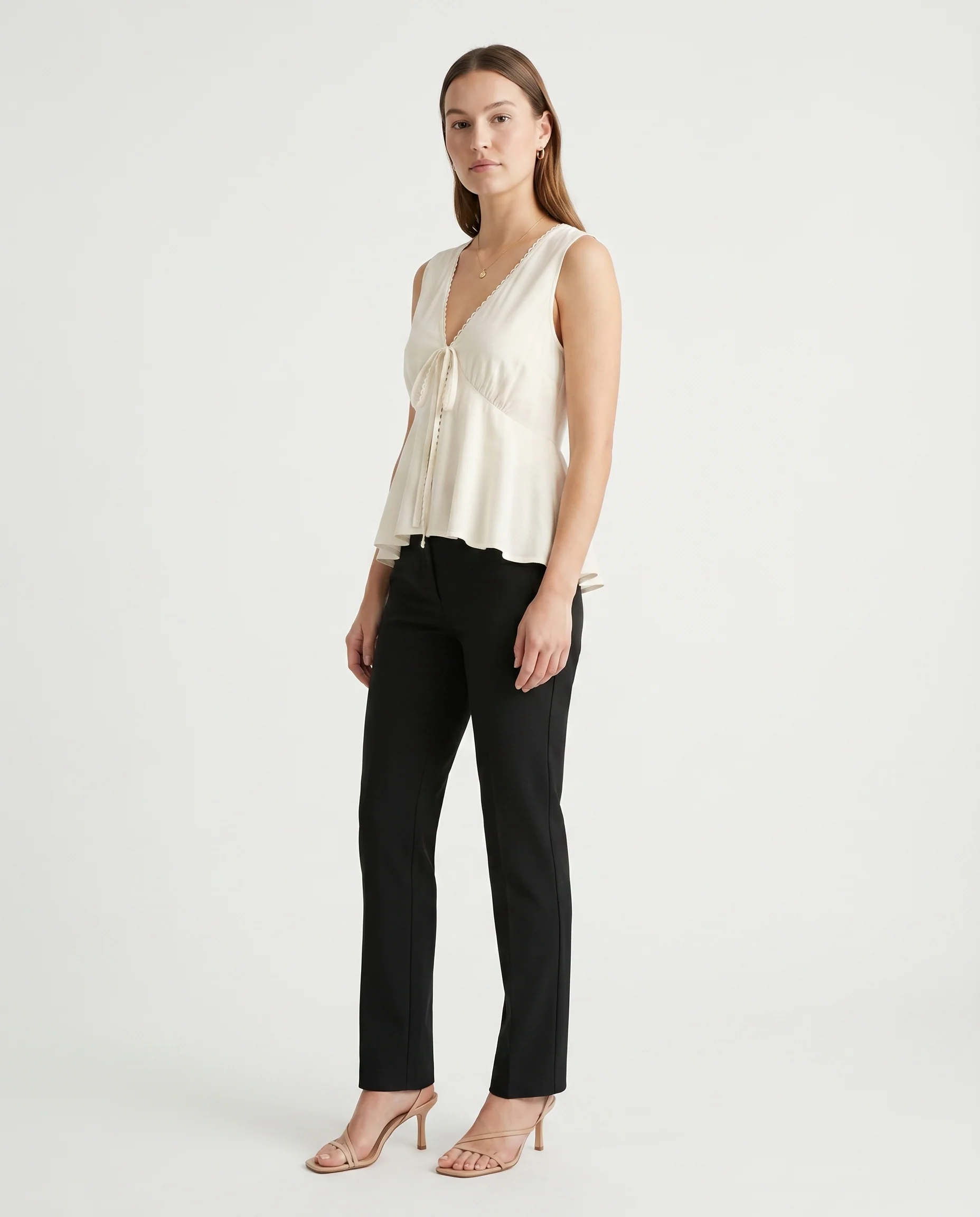 Peplum Wrap Top White - Image 5